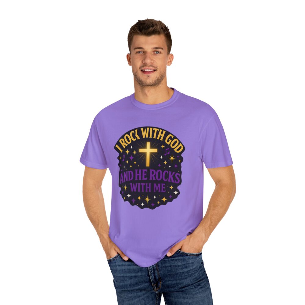 Godly Vibes Unisex T-Shirt - "I Rock With God" - Faith Apparel, Christian Gift, Spiritual Wear, Casual Tee, Everyday Comfort - Image 14