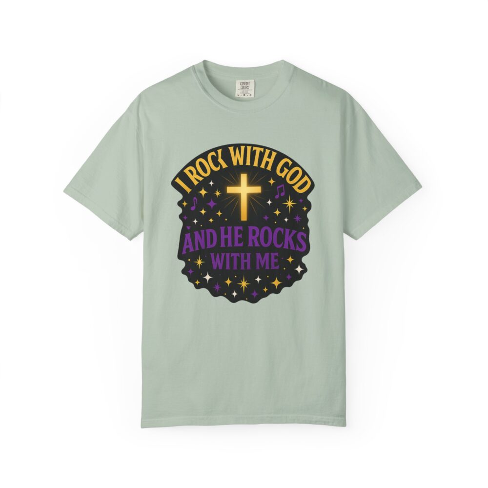 Godly Vibes Unisex T-Shirt - "I Rock With God" - Faith Apparel, Christian Gift, Spiritual Wear, Casual Tee, Everyday Comfort - Image 5