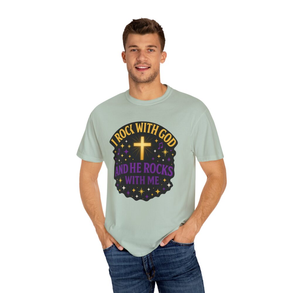 Godly Vibes Unisex T-Shirt - "I Rock With God" - Faith Apparel, Christian Gift, Spiritual Wear, Casual Tee, Everyday Comfort - Image 6