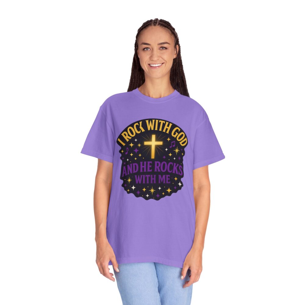 Godly Vibes Unisex T-Shirt - "I Rock With God" - Faith Apparel, Christian Gift, Spiritual Wear, Casual Tee, Everyday Comfort - Image 15