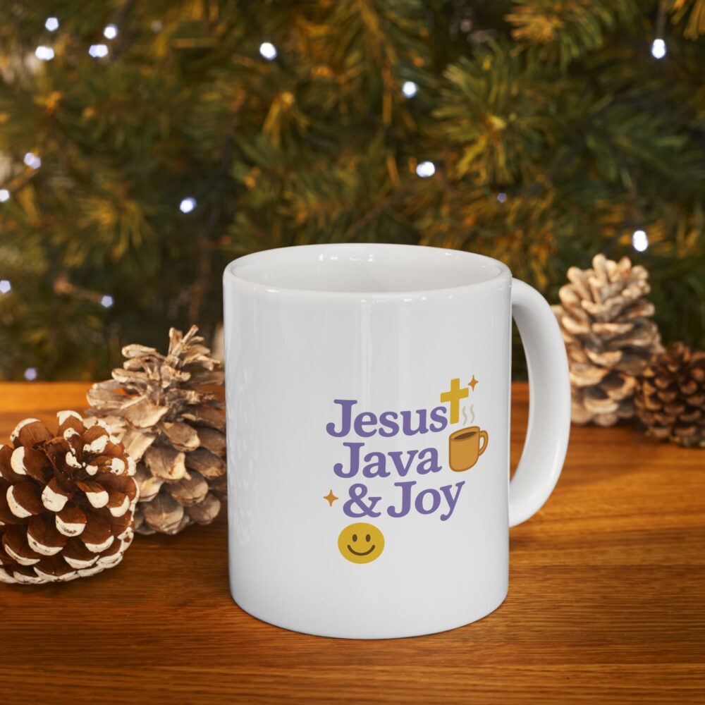 Jesus Java and Joyful Ceramic Mug - Perfect for Coffee Lovers, Gift for Tea Enthusiasts, Fun Kitchen Decor, Birthday Present, Relaxing Moments
