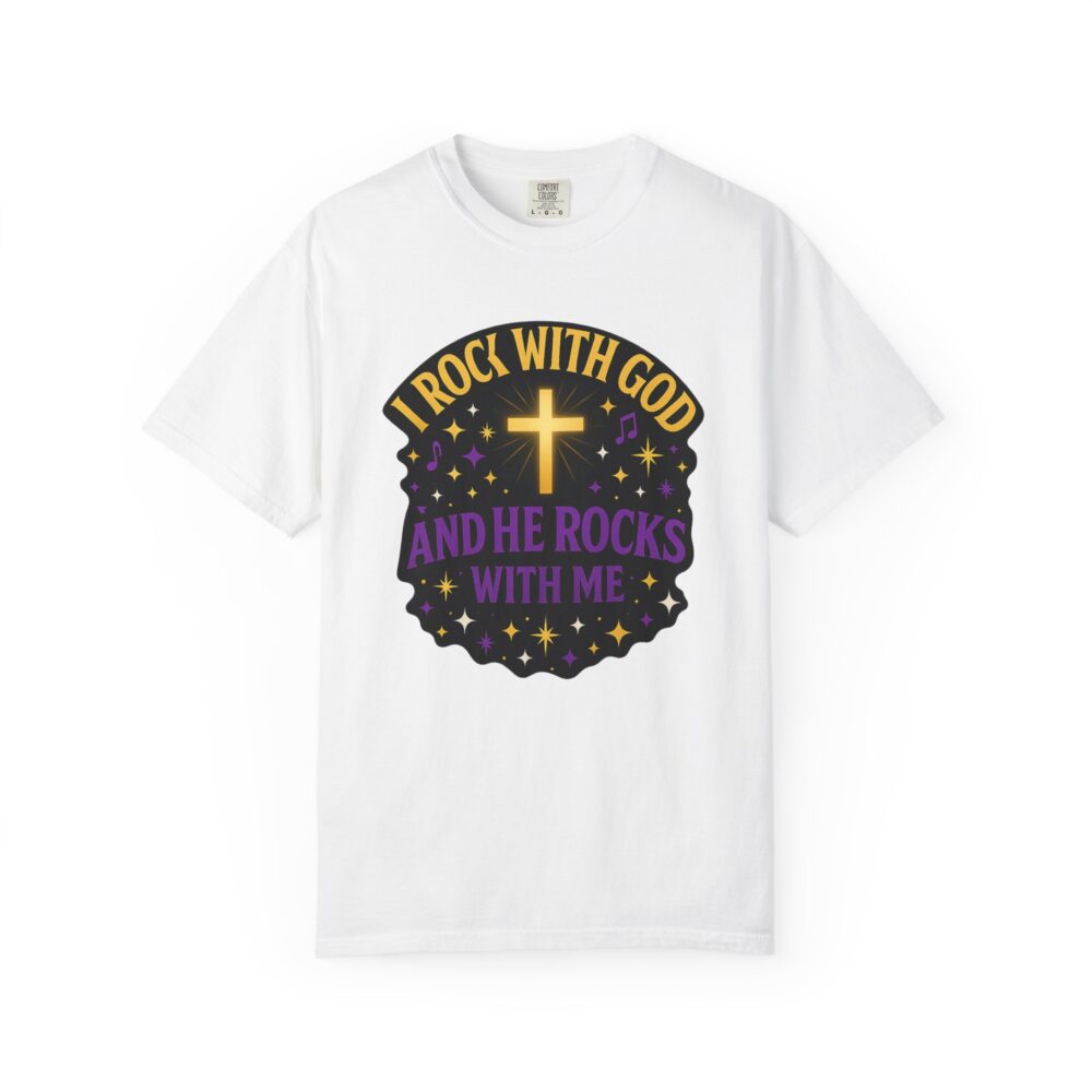 Godly Vibes Unisex T-Shirt - "I Rock With God" - Faith Apparel, Christian Gift, Spiritual Wear, Casual Tee, Everyday Comfort - Image 2