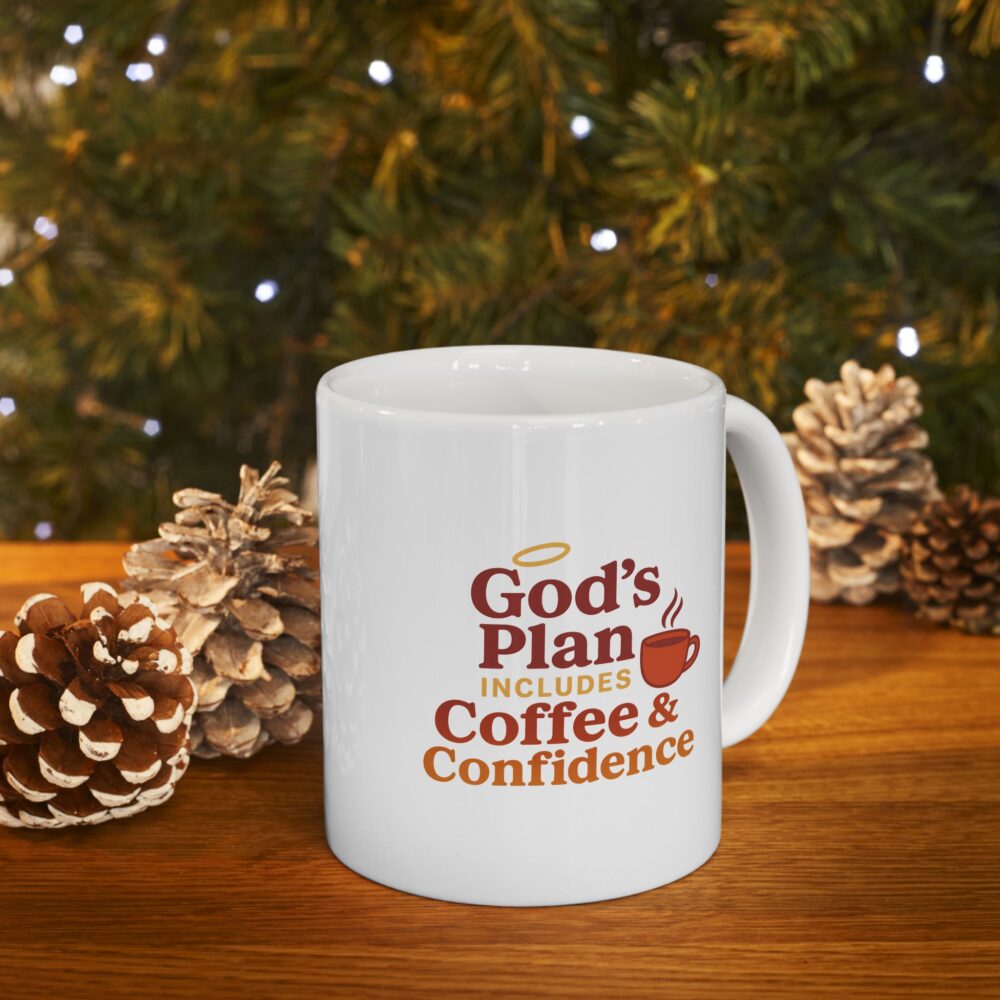 God's Plan Indulges Coffee Confidence Coffee Lovers Ceramic Mug - Great for Gifts, Kitchen Decor, Office Use, Tea or Coffee