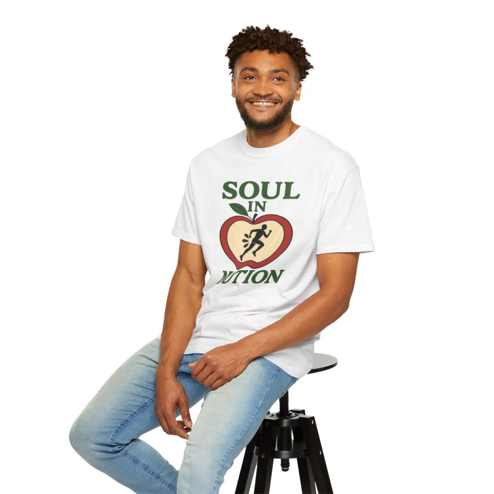 Soul in Motion Unisex Garment-Dyed T-shirt, Relaxed Fit Casual Shirt, Inspirational Apparel, Active Lifestyle Tee, Gift for Fitness Lovers - Image 3