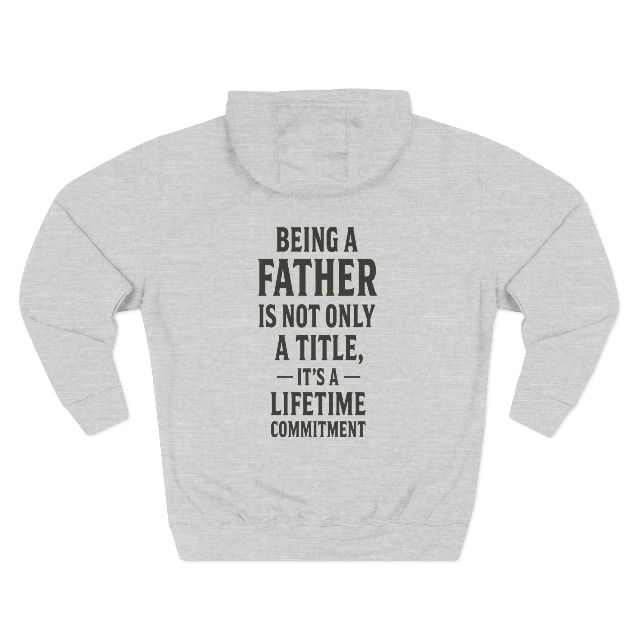 Fatherhood Commitment Fleece Hoodie - Perfect Gift for Dads, Men's Casual Wear, Fathers Day Gift, Cozy Hoodie, Family Bonding Apparel - Image 5