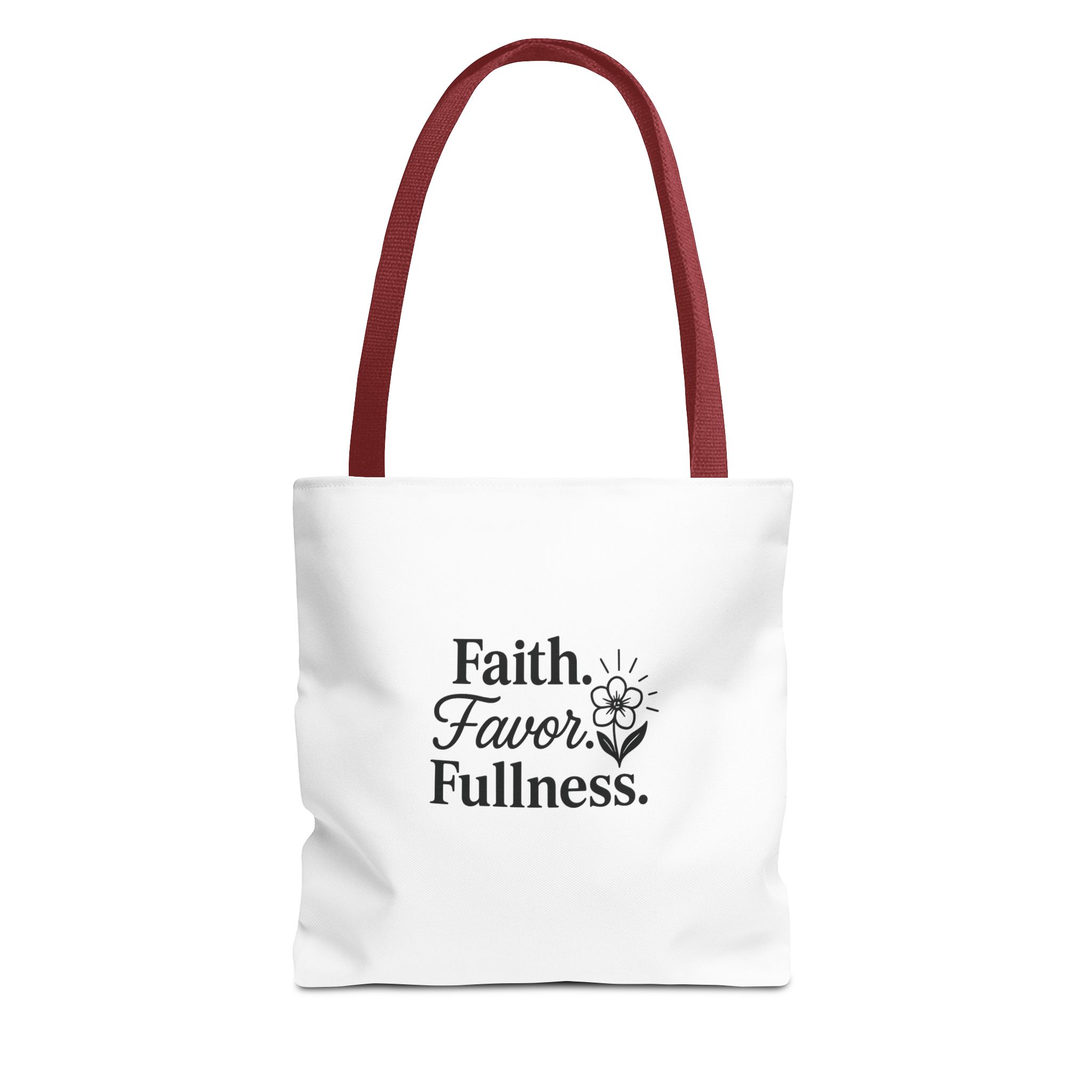 Inspirational Tote Bag, Faith Favor Fullness Gift, Eco-Friendly Shopping Bag, Motivational Purse, Spiritual Gift for Women - Image 5