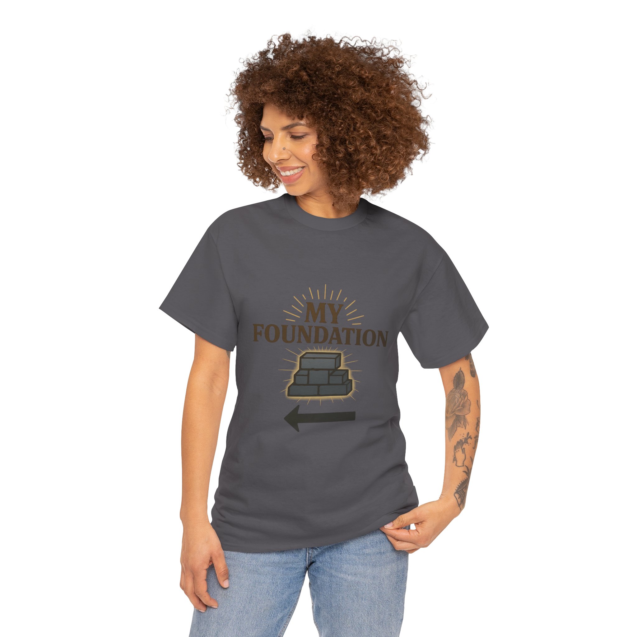 My Foundation Arrow T-Shirt — Graphic Tee with Stack Illustration - Image 47