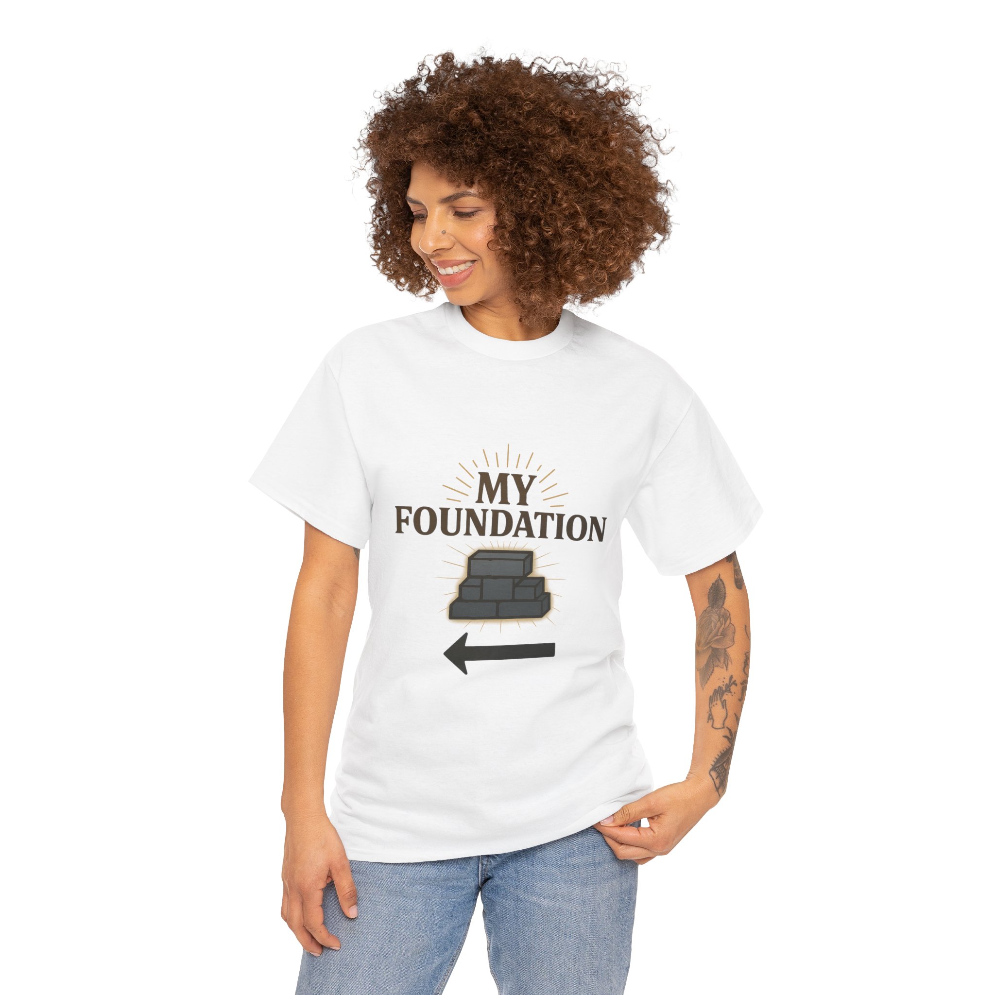 My Foundation Arrow T-Shirt — Graphic Tee with Stack Illustration