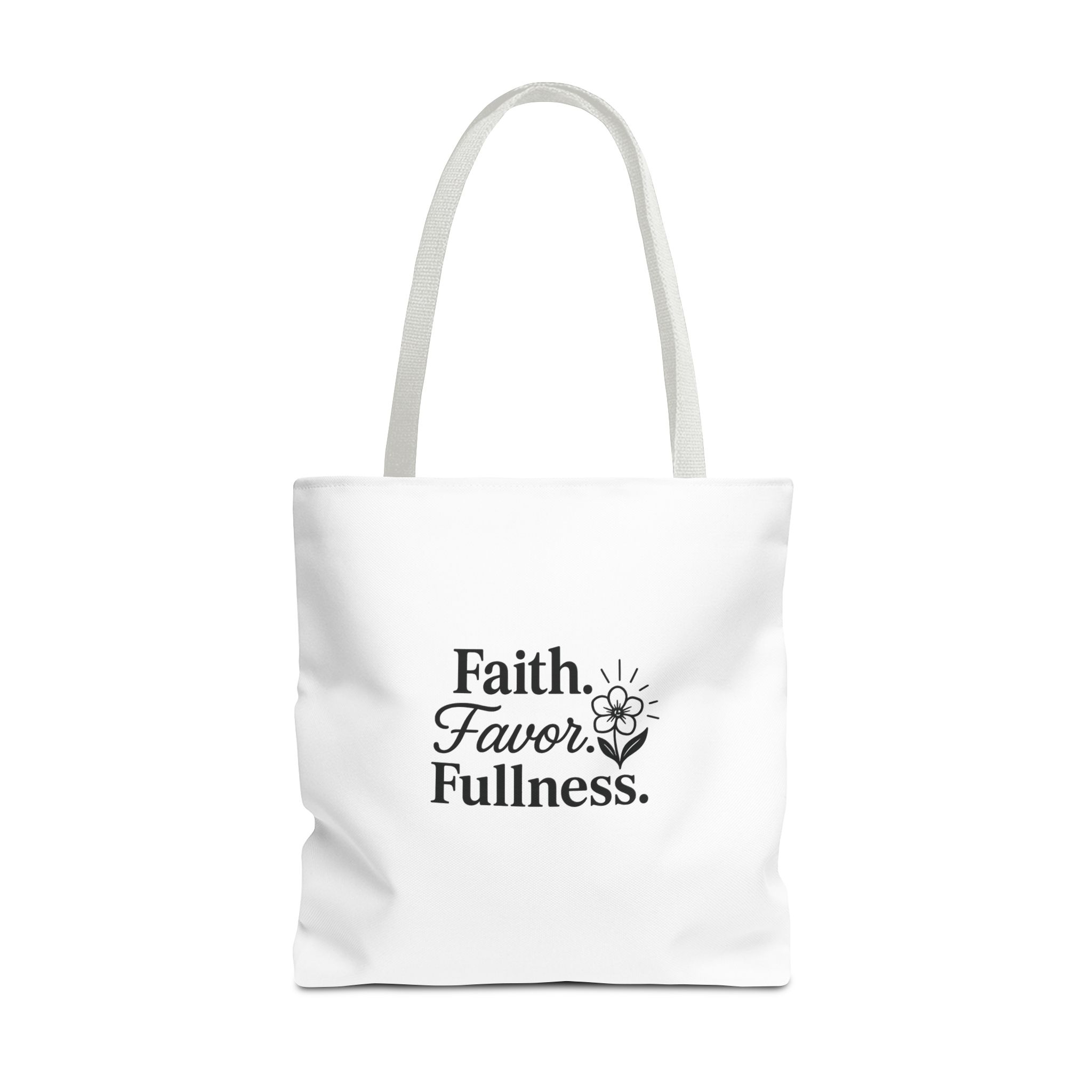 Inspirational Tote Bag, Faith Favor Fullness Gift, Eco-Friendly Shopping Bag, Motivational Purse, Spiritual Gift for Women - Image 11