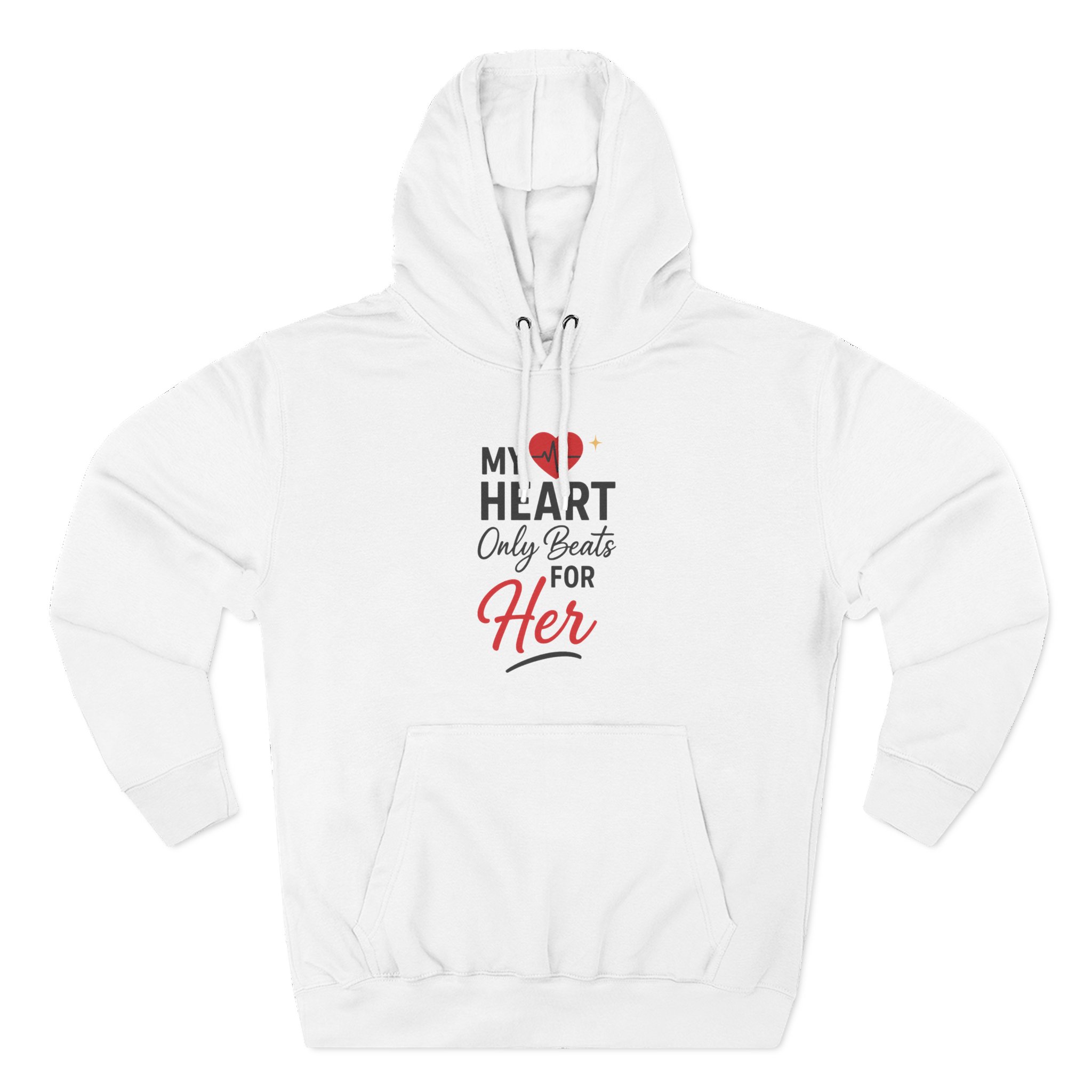 My Heart Only Beats for Her Hoodie | Romantic Gift, Valentine's Day, Gift for Her, Cozy Apparel, Love Merchandise - Image 7