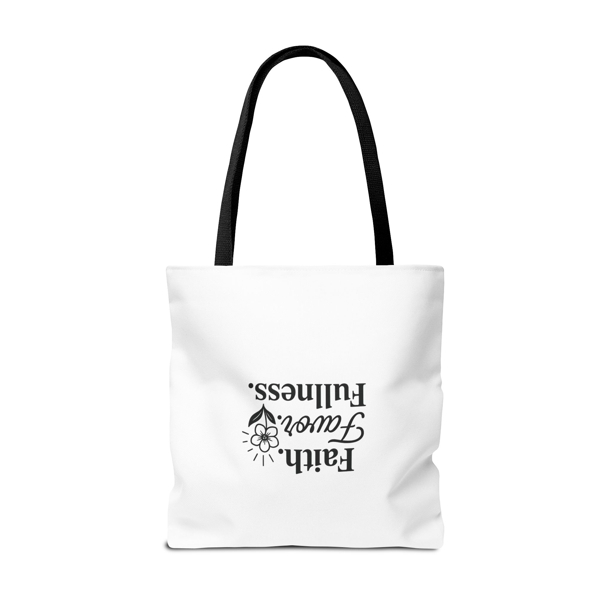 Inspirational Tote Bag, Faith Favor Fullness Gift, Eco-Friendly Shopping Bag, Motivational Purse, Spiritual Gift for Women - Image 4