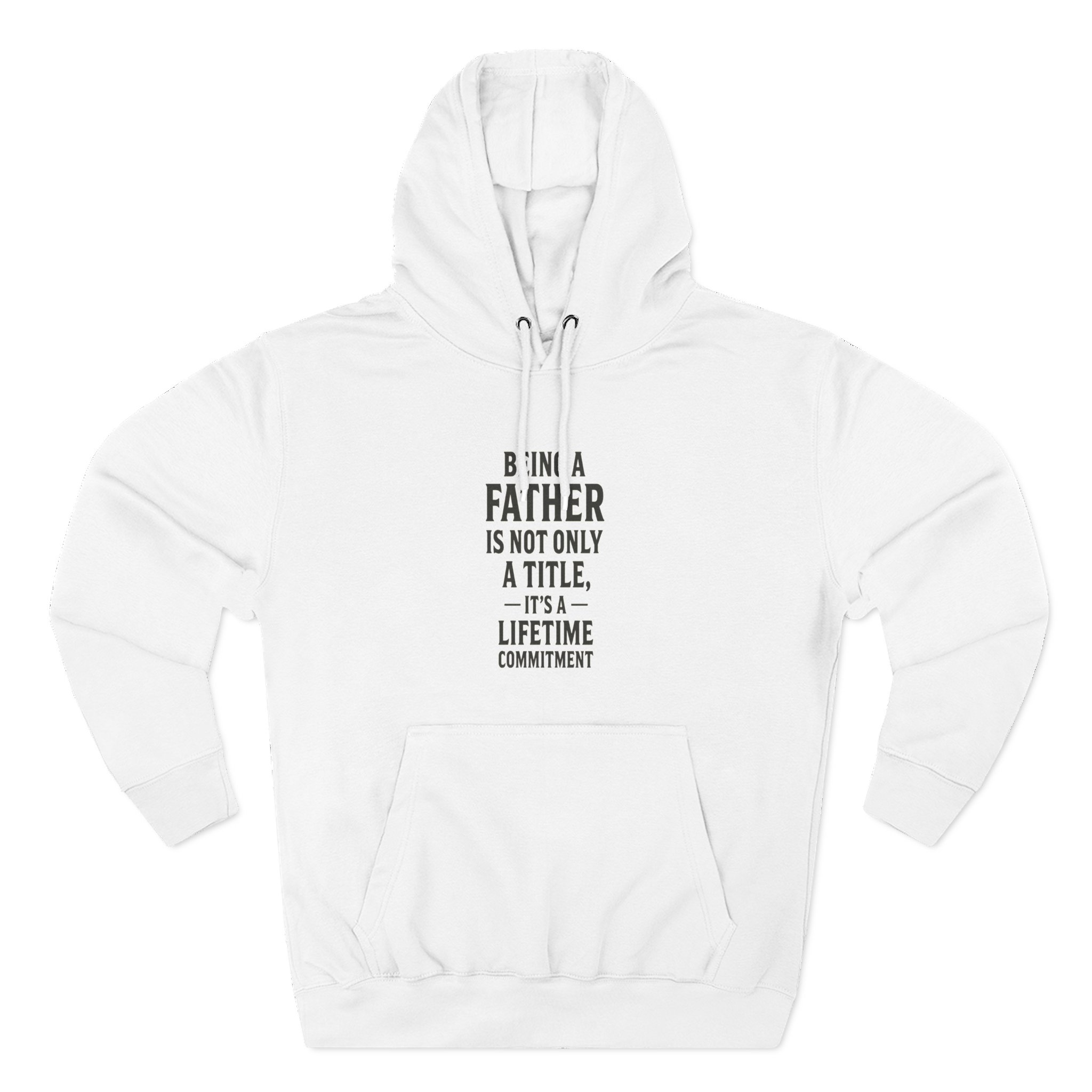 Fatherhood Commitment Fleece Hoodie - Perfect Gift for Dads, Men's Casual Wear, Fathers Day Gift, Cozy Hoodie, Family Bonding Apparel - Image 2