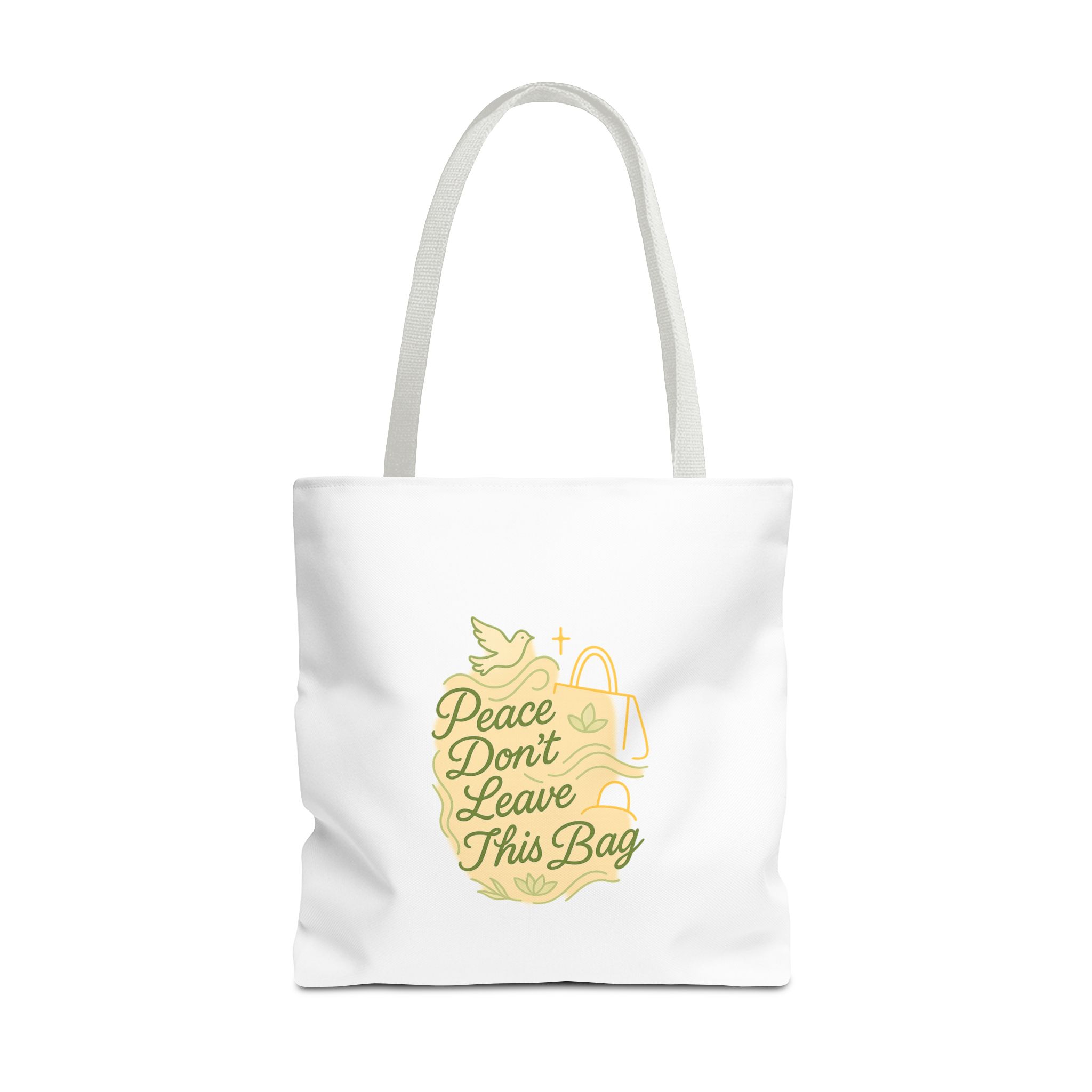 Peaceful Tote Bag, Eco-Friendly Shopper Bag, Inspirational Gift, Peace Symbol Bag, Casual Everyday Tote - Image 19