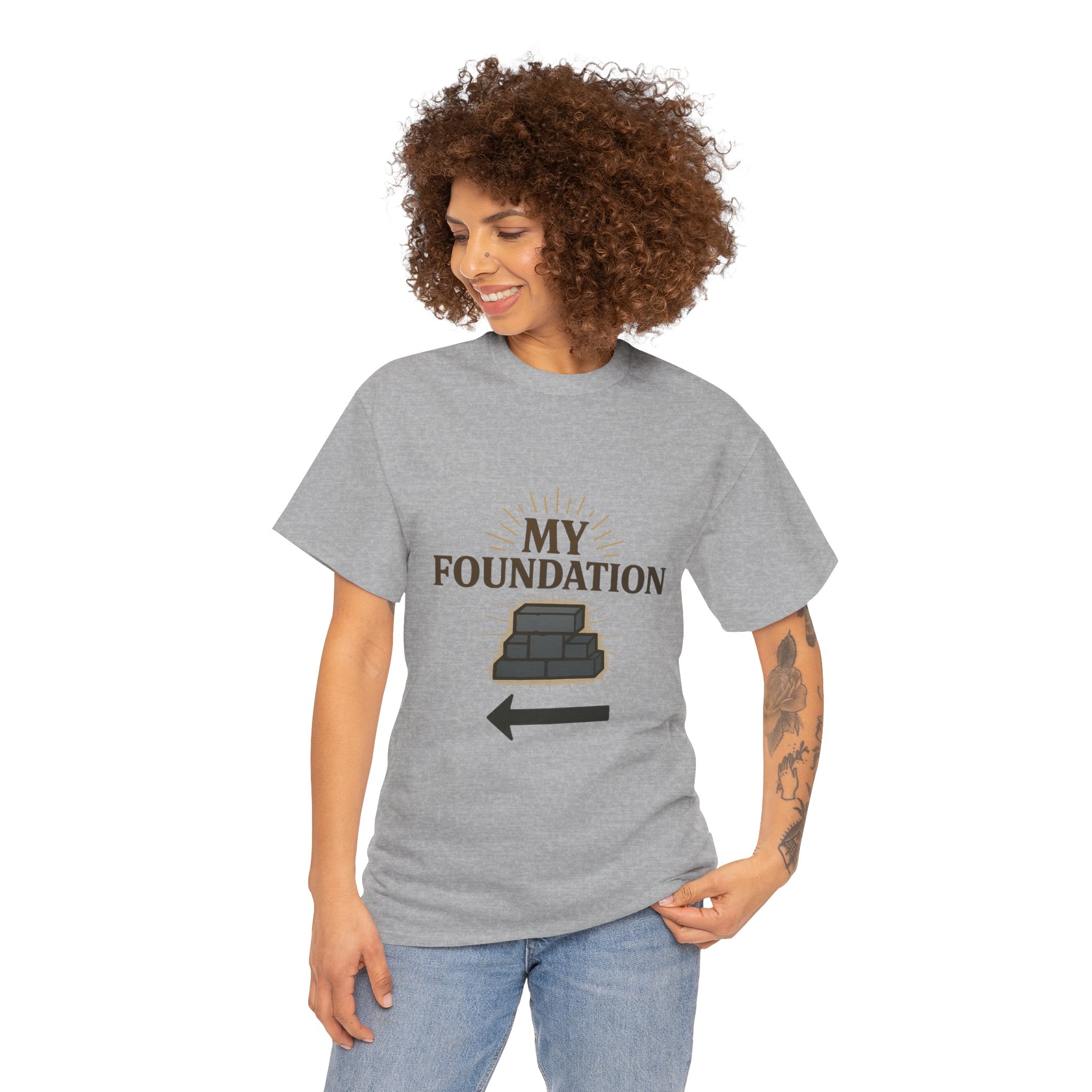 My Foundation Arrow T-Shirt — Graphic Tee with Stack Illustration - Image 23