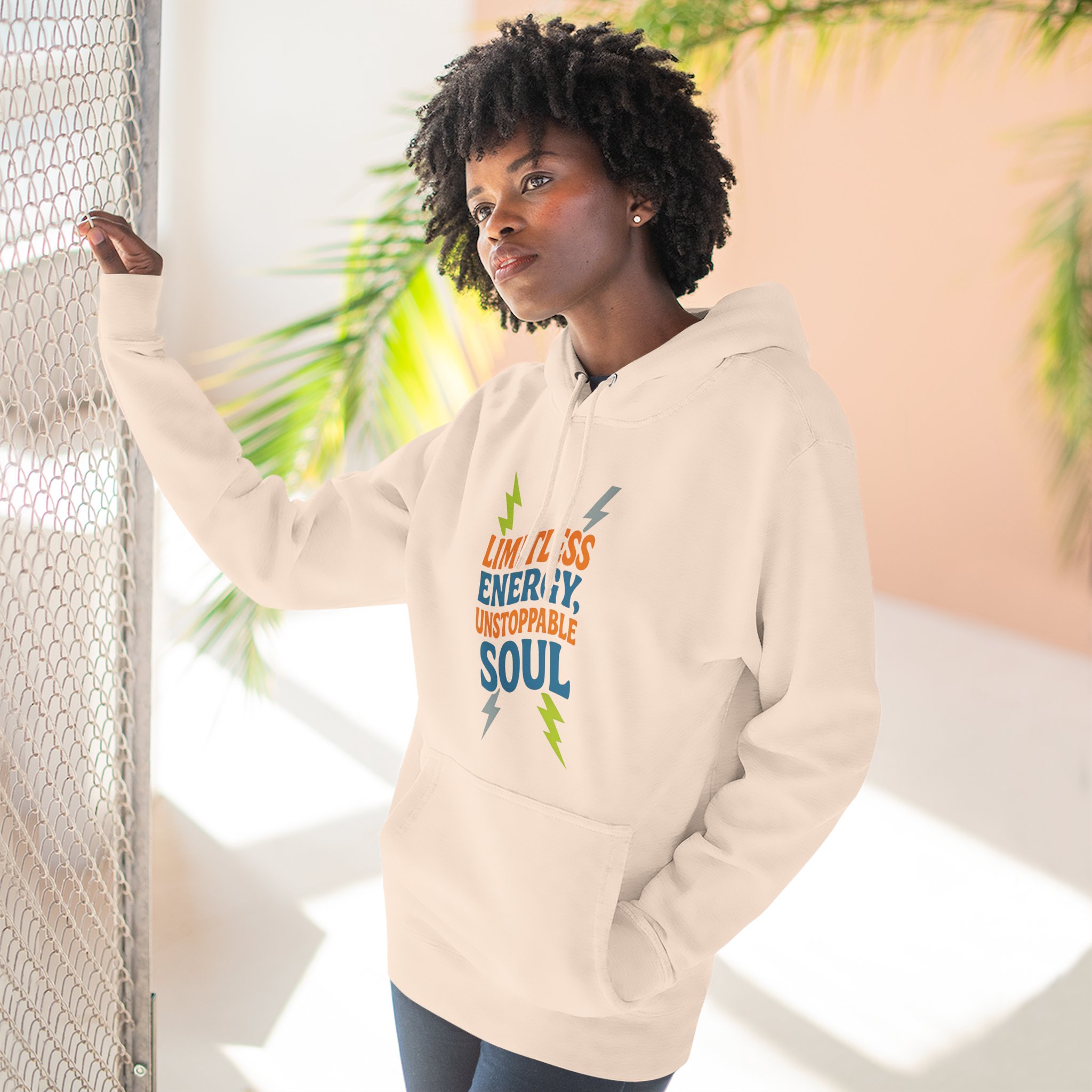 Limitless Energy Soul Hoodie, Inspirational Fleece Sweatshirt, Motivational Gift for Athletes, Cozy Winter Wear, Relaxed Fit Hoodie - Image 11