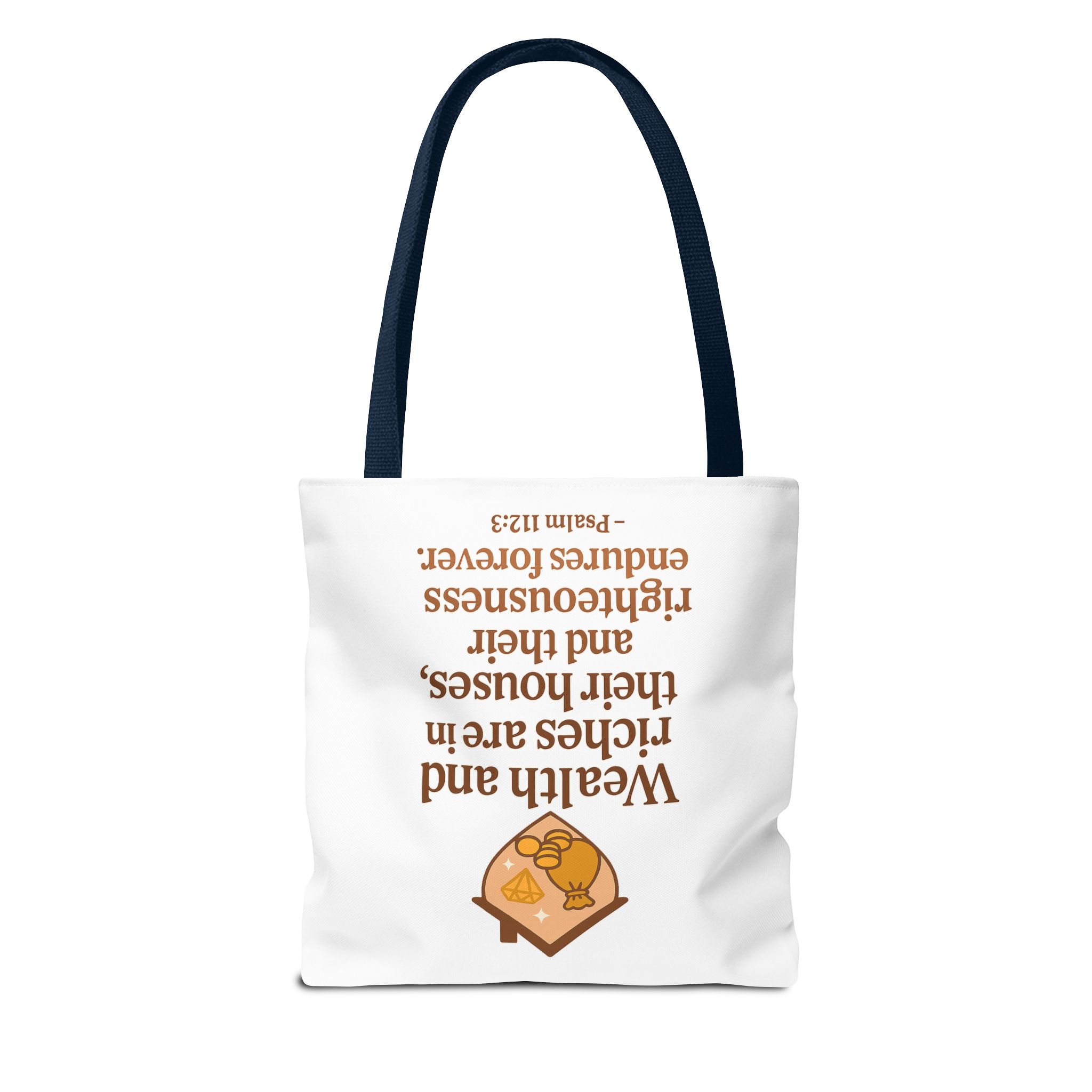 Inspirational Tote Bag, Bible Verse Carryall, Motivational Shopping Bag, Gift for Her, Psalm 112:3 Quote Bag, Versatile Everyday Tote - Image 15