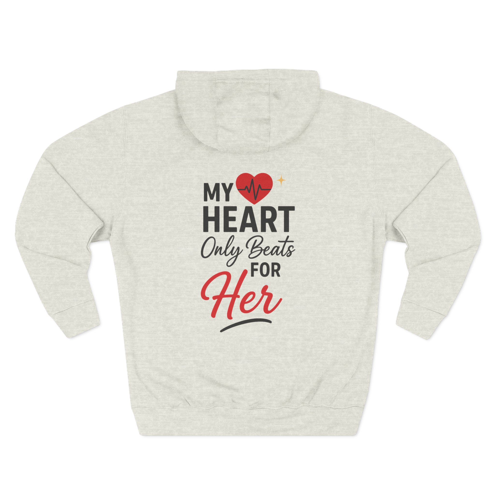 My Heart Only Beats for Her Hoodie | Romantic Gift, Valentine's Day, Gift for Her, Cozy Apparel, Love Merchandise - Image 15