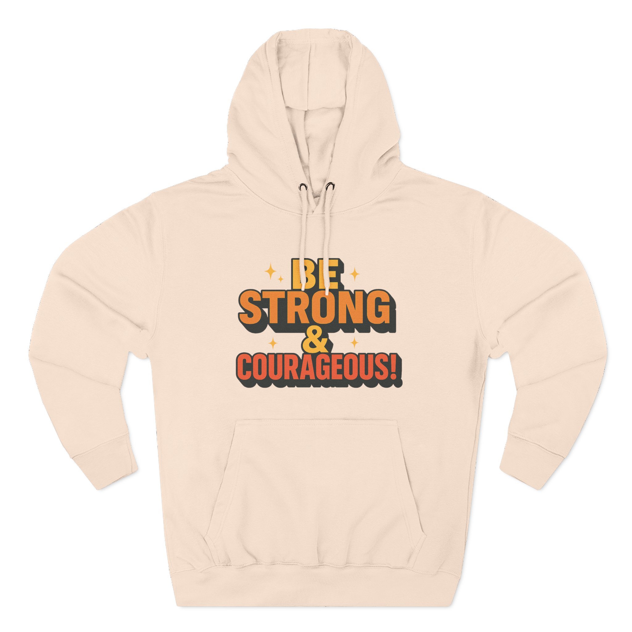 Be Strong & Courageous Hoodie - Motivational Fleece Sweatshirt, Inspirational Apparel, Cozy Gift for Friends, Self-Care, Encouragement - Image 5