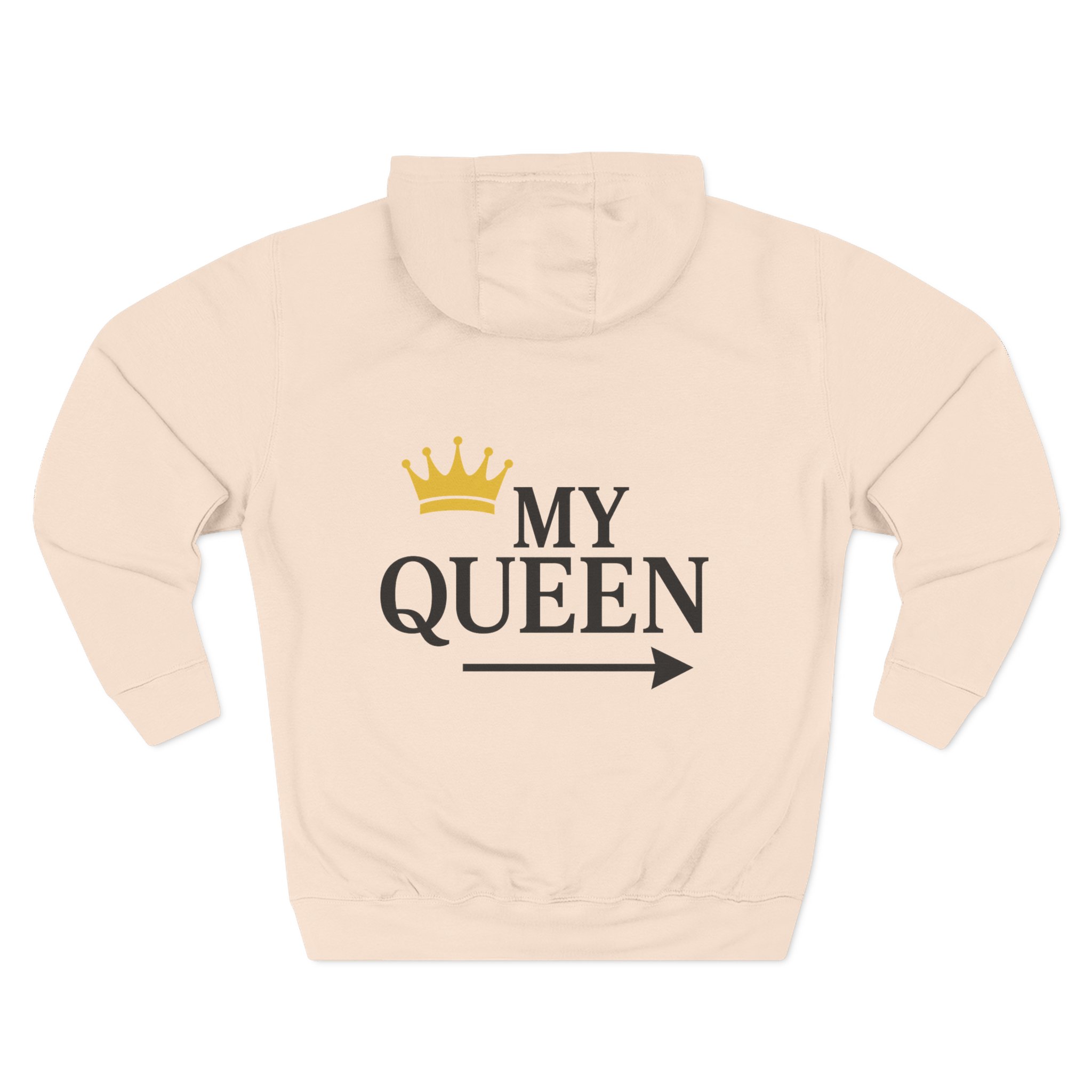 My Queen Three-Panel Hoodie | Cozy Gift for Her, Casual Wear, Birthday Surprise, Stylish and Trendy Sweatshirt - Image 12