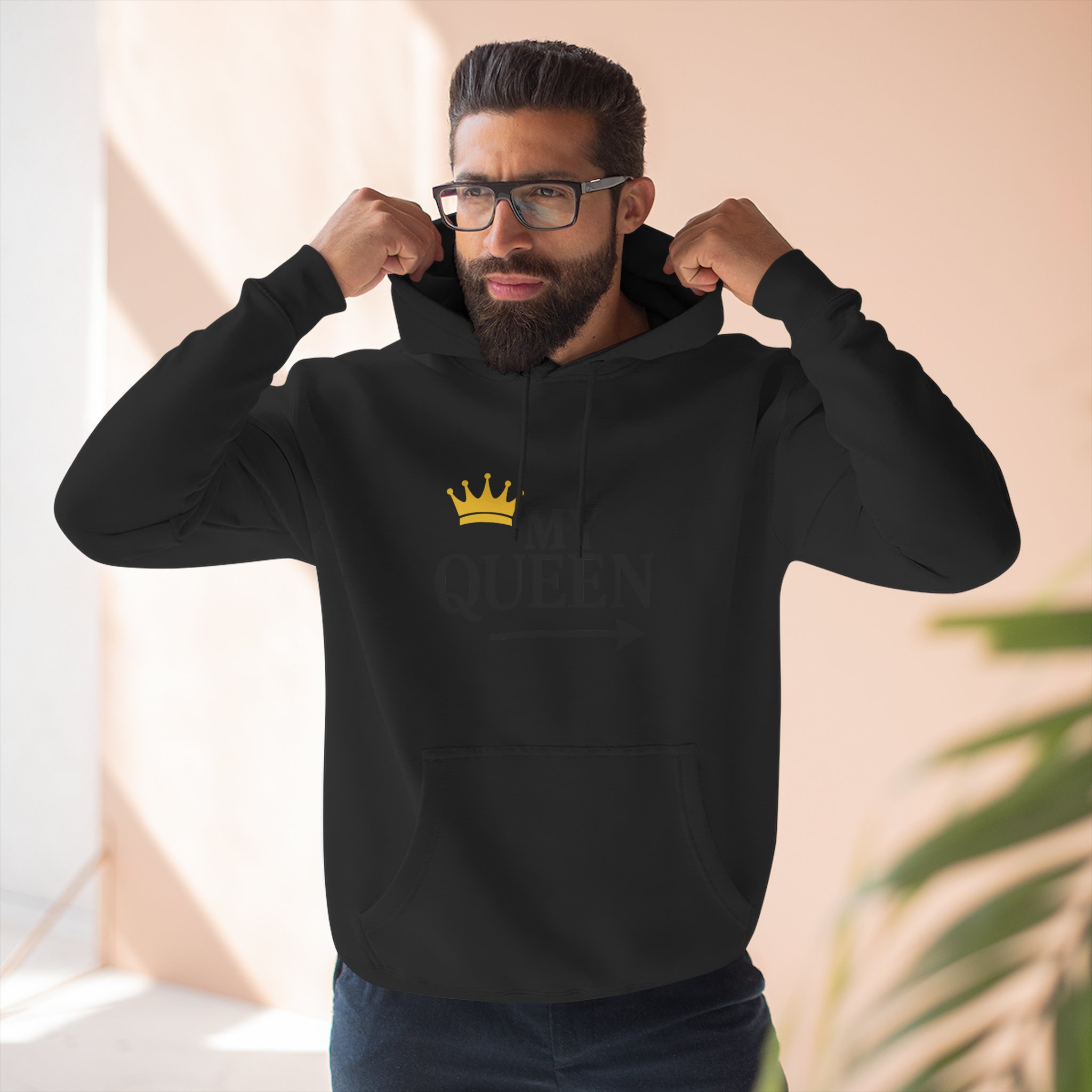 My Queen Three-Panel Hoodie | Cozy Gift for Her, Casual Wear, Birthday Surprise, Stylish and Trendy Sweatshirt - Image 7