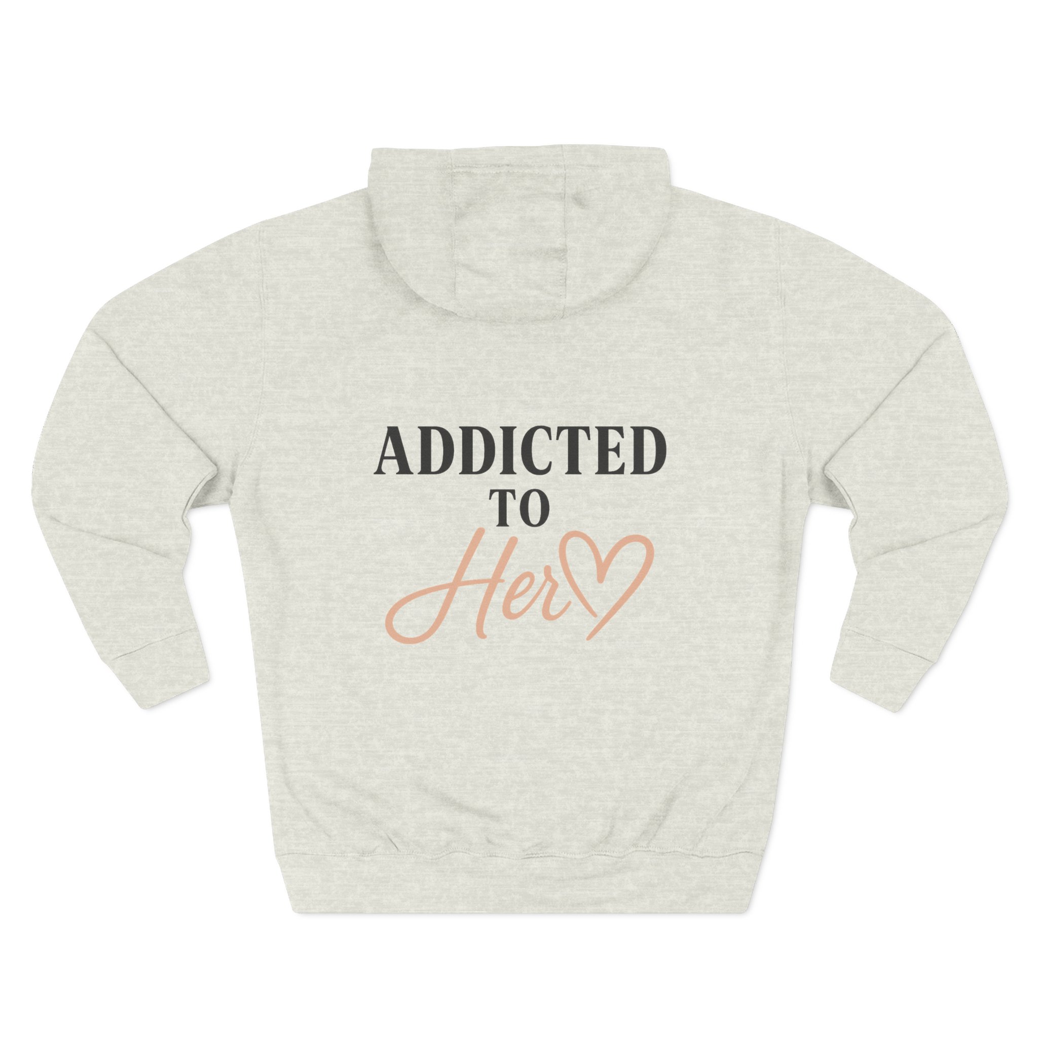 Addicted to Her Fleece Hoodie - Cozy Sweatshirt for Loved Ones, Gift for Girlfriends, Birthday Present, Relationship Apparel, Casual Wear - Image 9