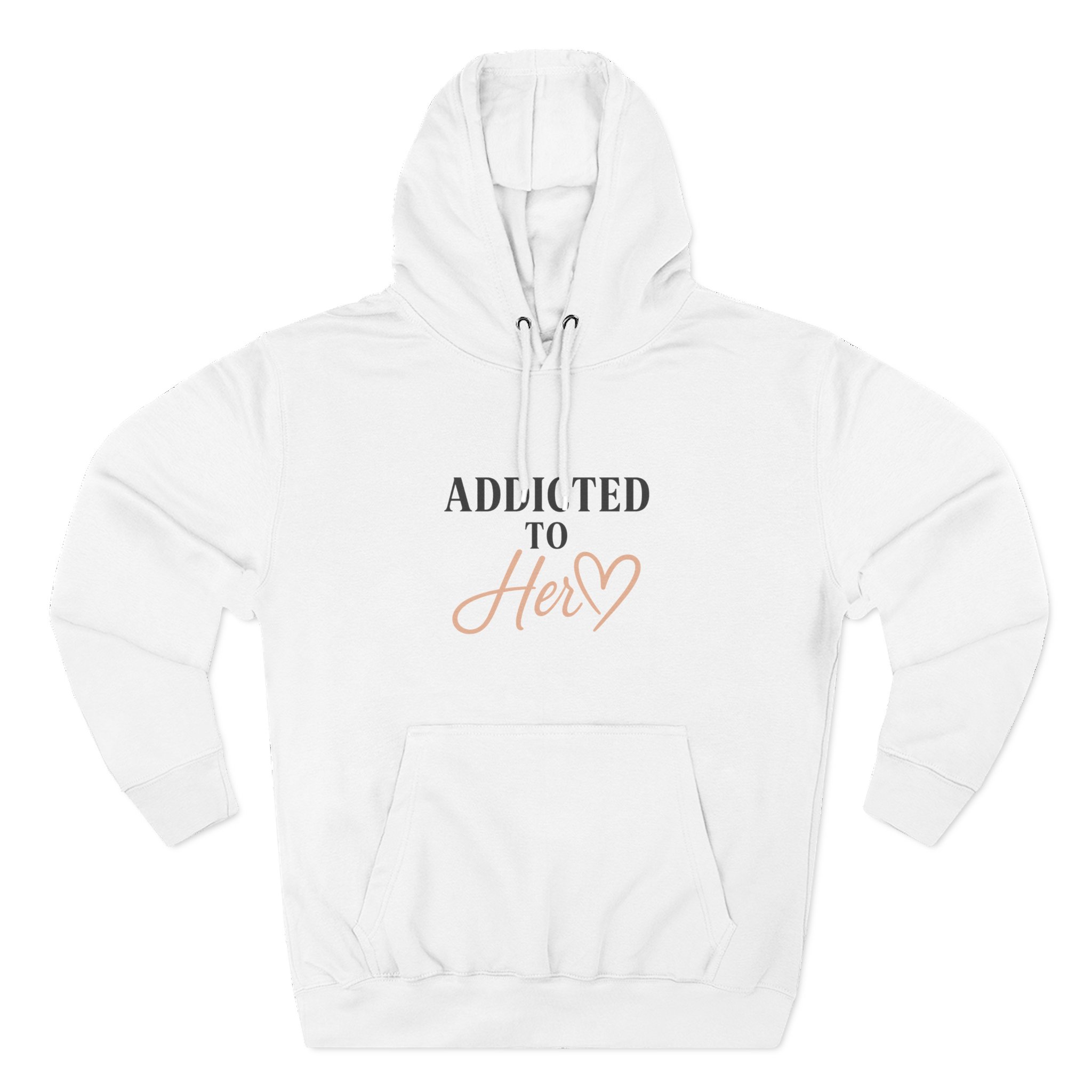 Addicted to Her Fleece Hoodie - Cozy Sweatshirt for Loved Ones, Gift for Girlfriends, Birthday Present, Relationship Apparel, Casual Wear - Image 2
