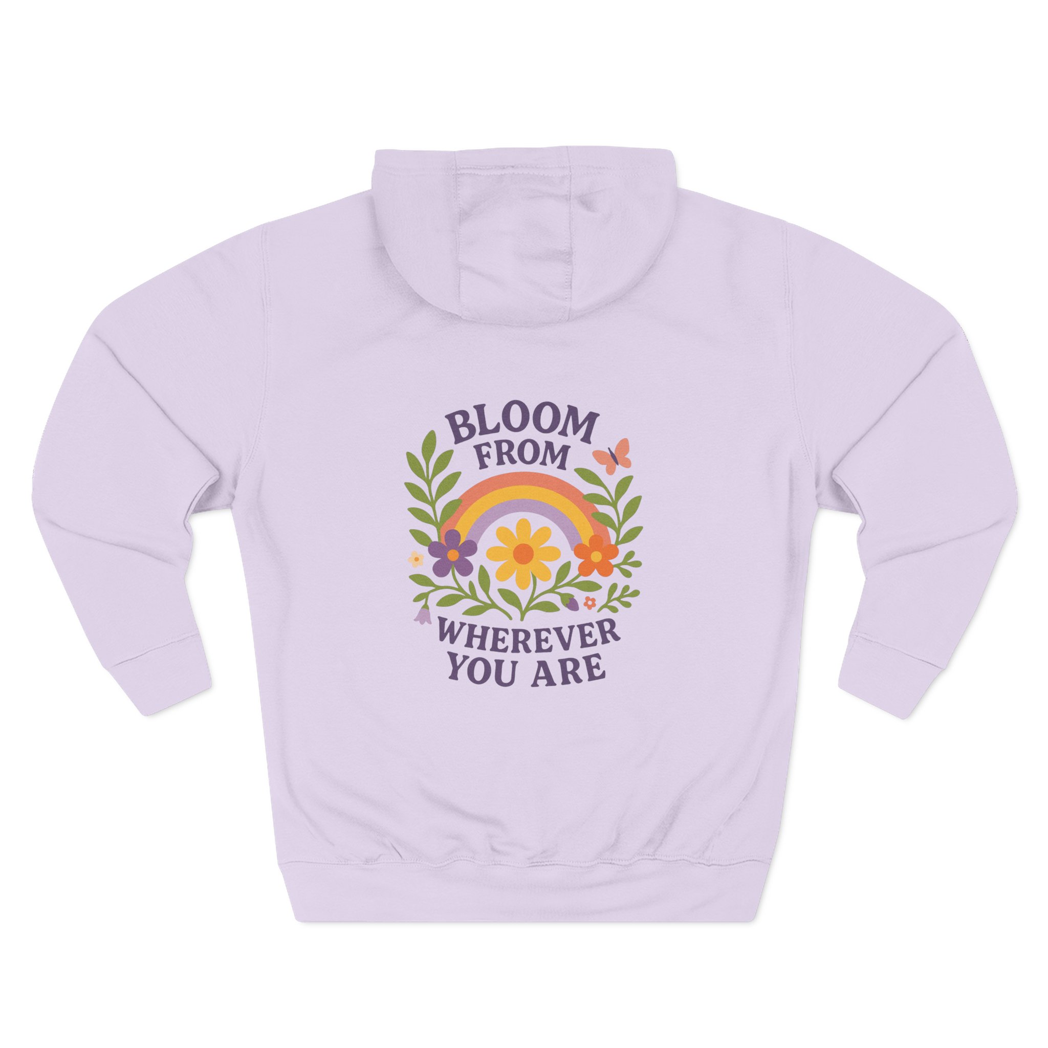 Bloom Wherever You Are Fleece Hoodie - Cozy Floral Sweatshirt for Growth & Positivity, Ideal for Gifts, Home, Casual Wear - Image 20
