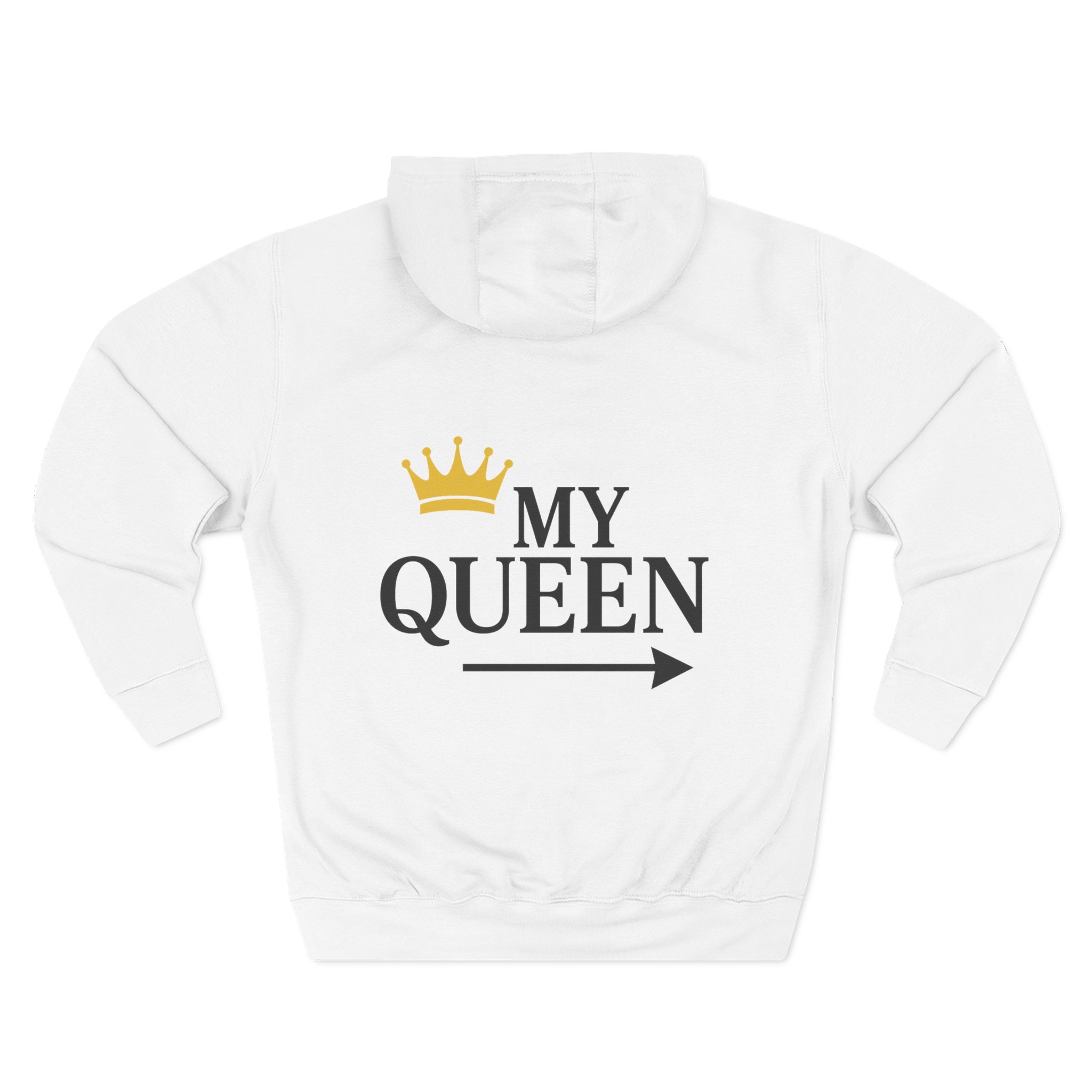 My Queen Three-Panel Hoodie | Cozy Gift for Her, Casual Wear, Birthday Surprise, Stylish and Trendy Sweatshirt