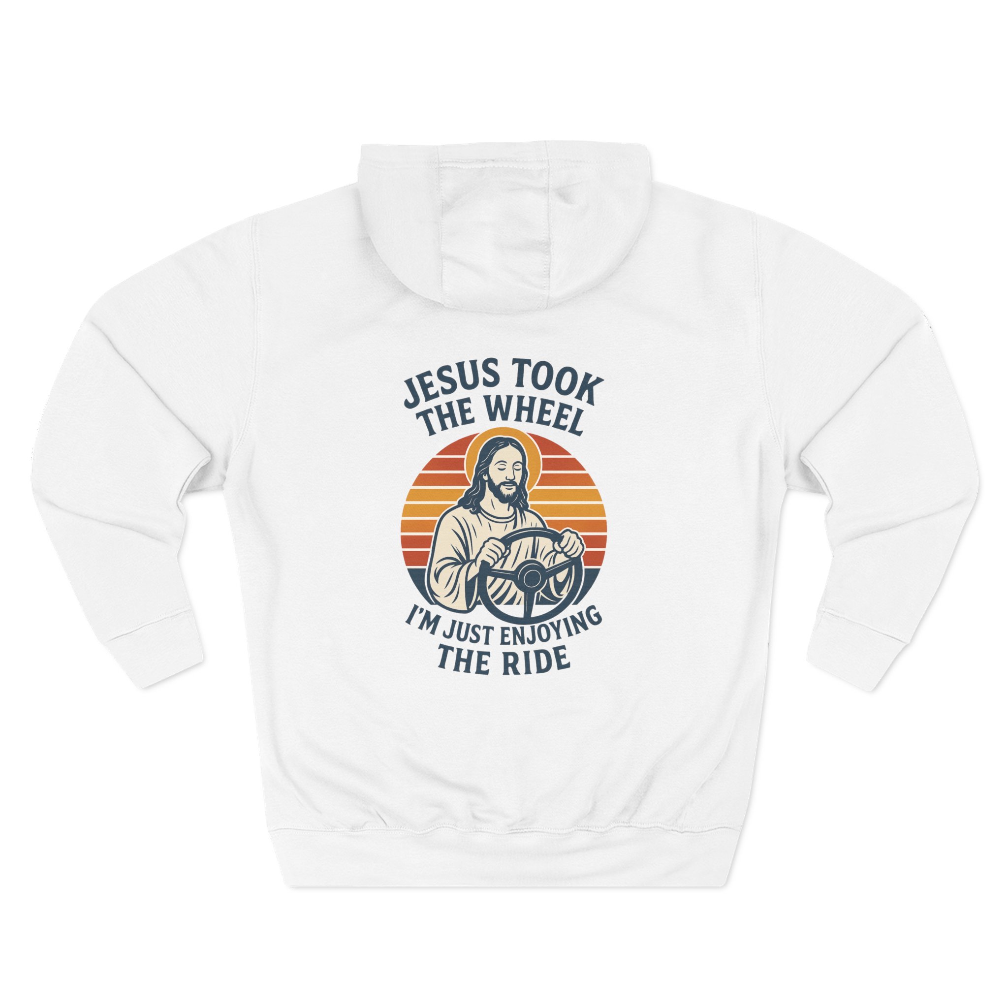 Jesus Took the Wheel Hoodie, Inspirational Faith Wear, Christian Gift, Cozy Fleece Hoodie, Perfect for Church & Holidays - Image 5