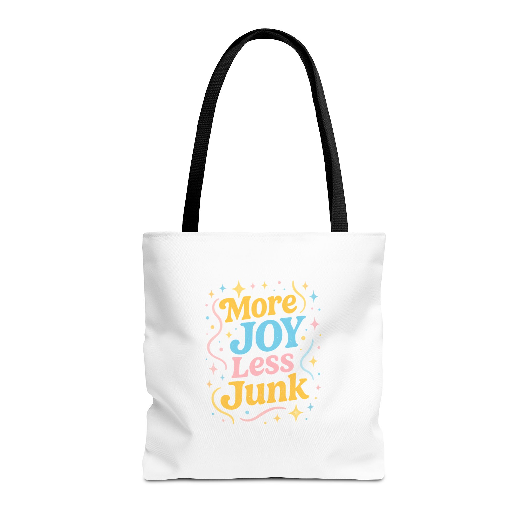 Joyful Tote Bag - More Joy Less Junk - Eco-Friendly Reusable Shopping Bag, Gift for Friends, Stylish Grocery Tote, Fun Everyday Tote - Image 31
