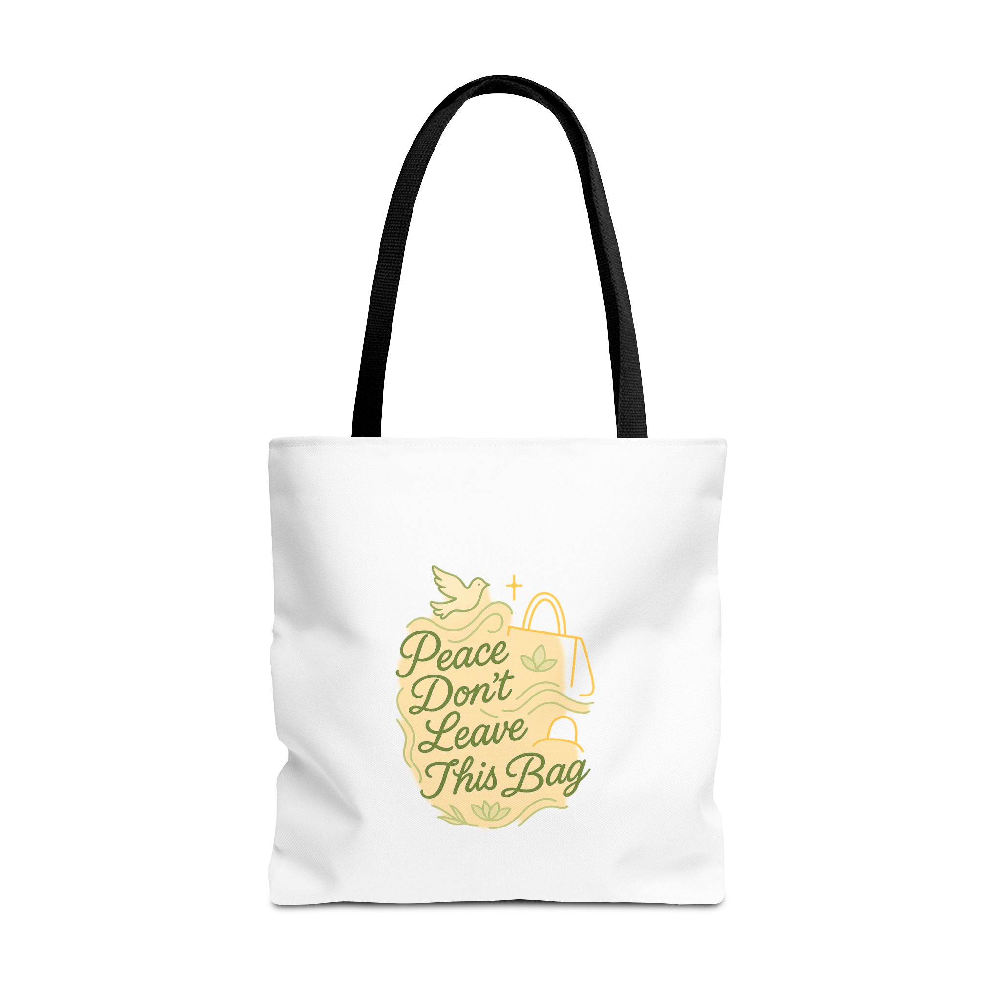 Peaceful Tote Bag, Eco-Friendly Shopper Bag, Inspirational Gift, Peace Symbol Bag, Casual Everyday Tote - Image 5