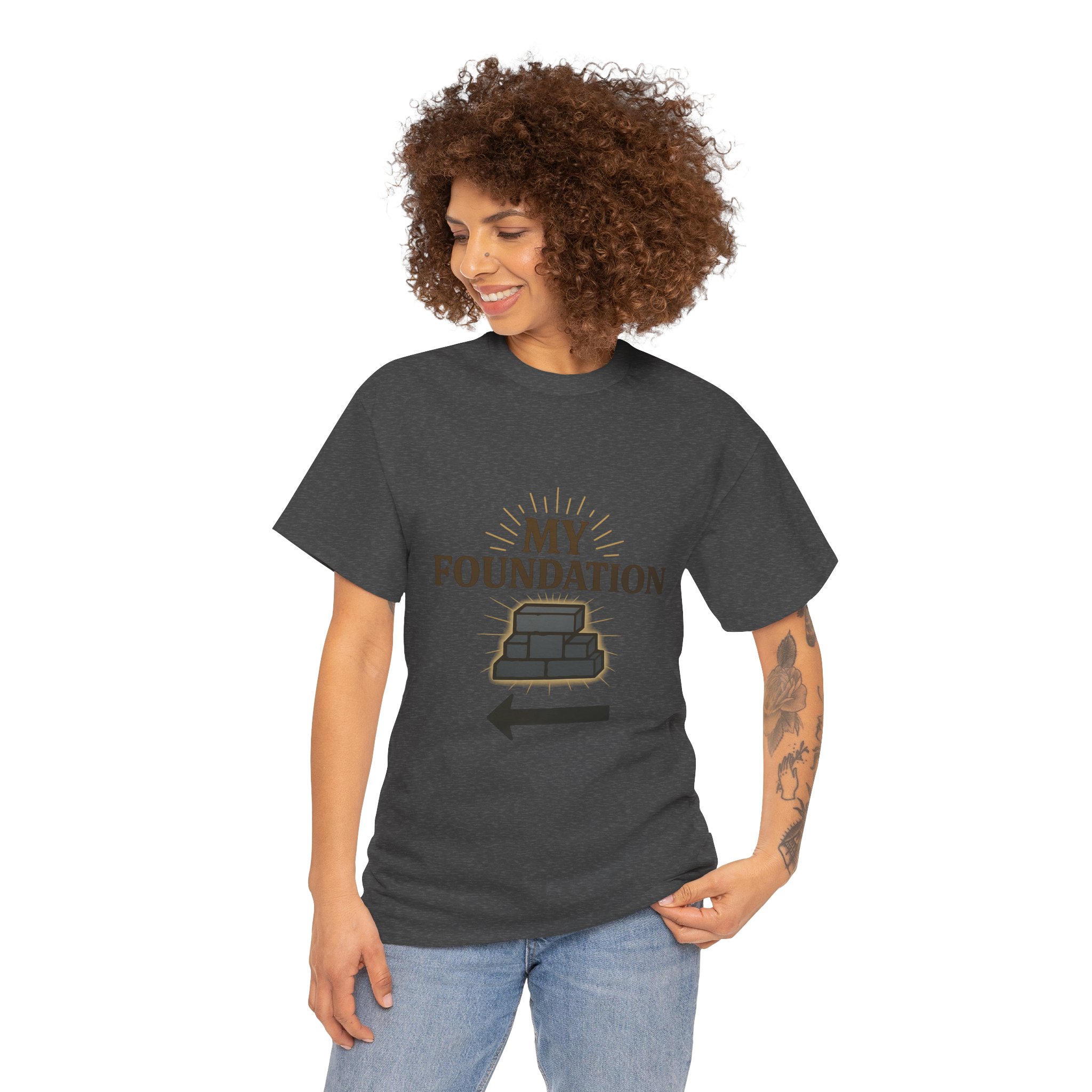 My Foundation Arrow T-Shirt — Graphic Tee with Stack Illustration - Image 43