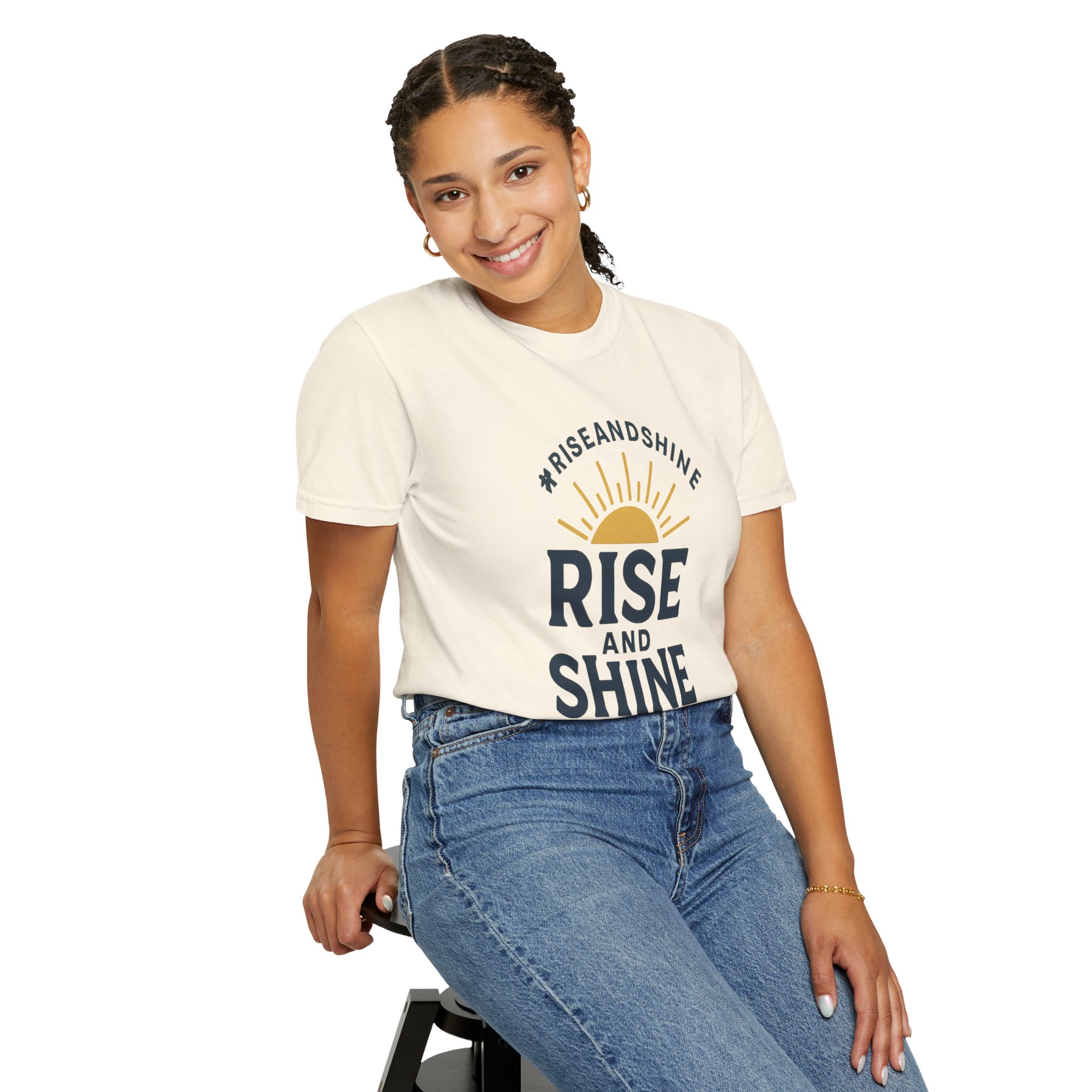 Rise and Shine T-Shirt - Comfortable Garment-Dyed Tee for Daily Inspiration - Image 2