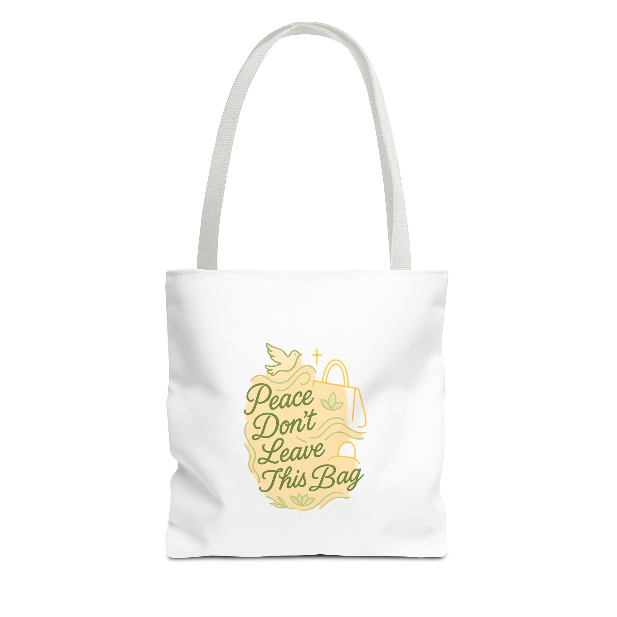 Peaceful Tote Bag, Eco-Friendly Shopper Bag, Inspirational Gift, Peace Symbol Bag, Casual Everyday Tote - Image 15