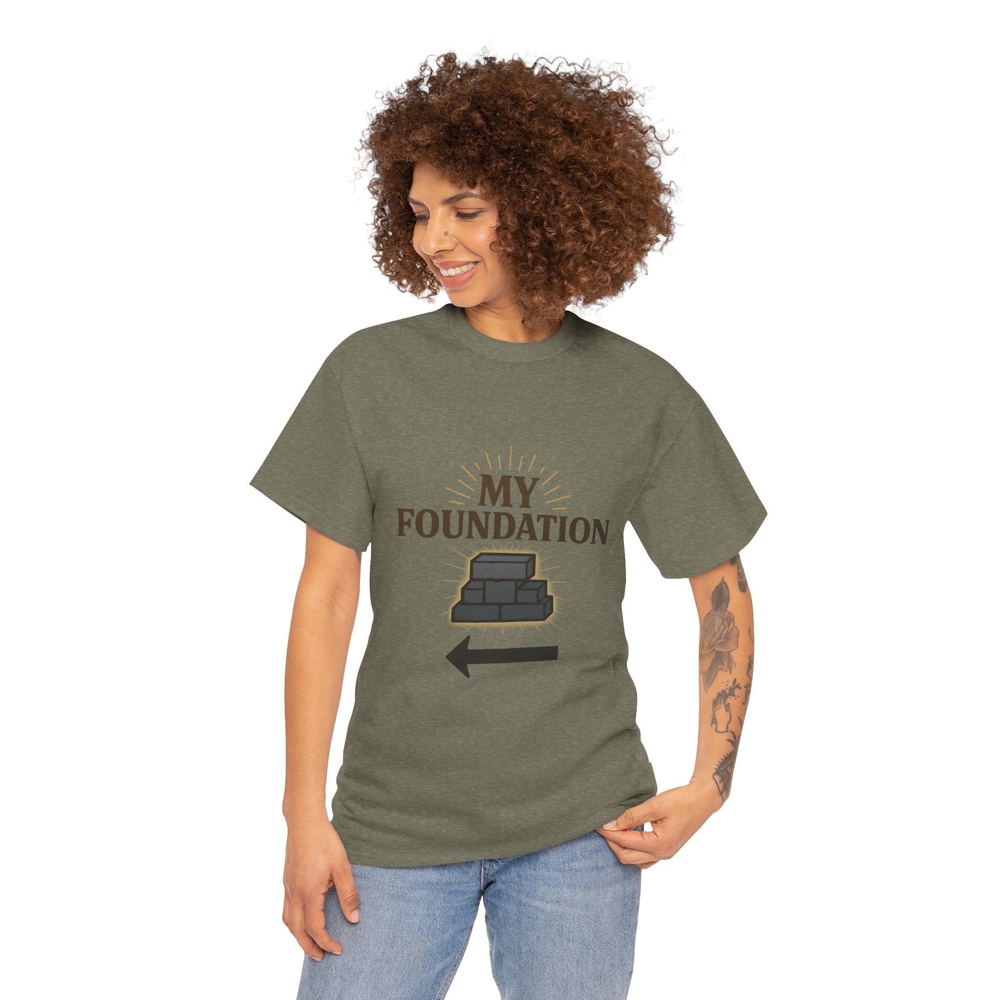 My Foundation Arrow T-Shirt — Graphic Tee with Stack Illustration - Image 31