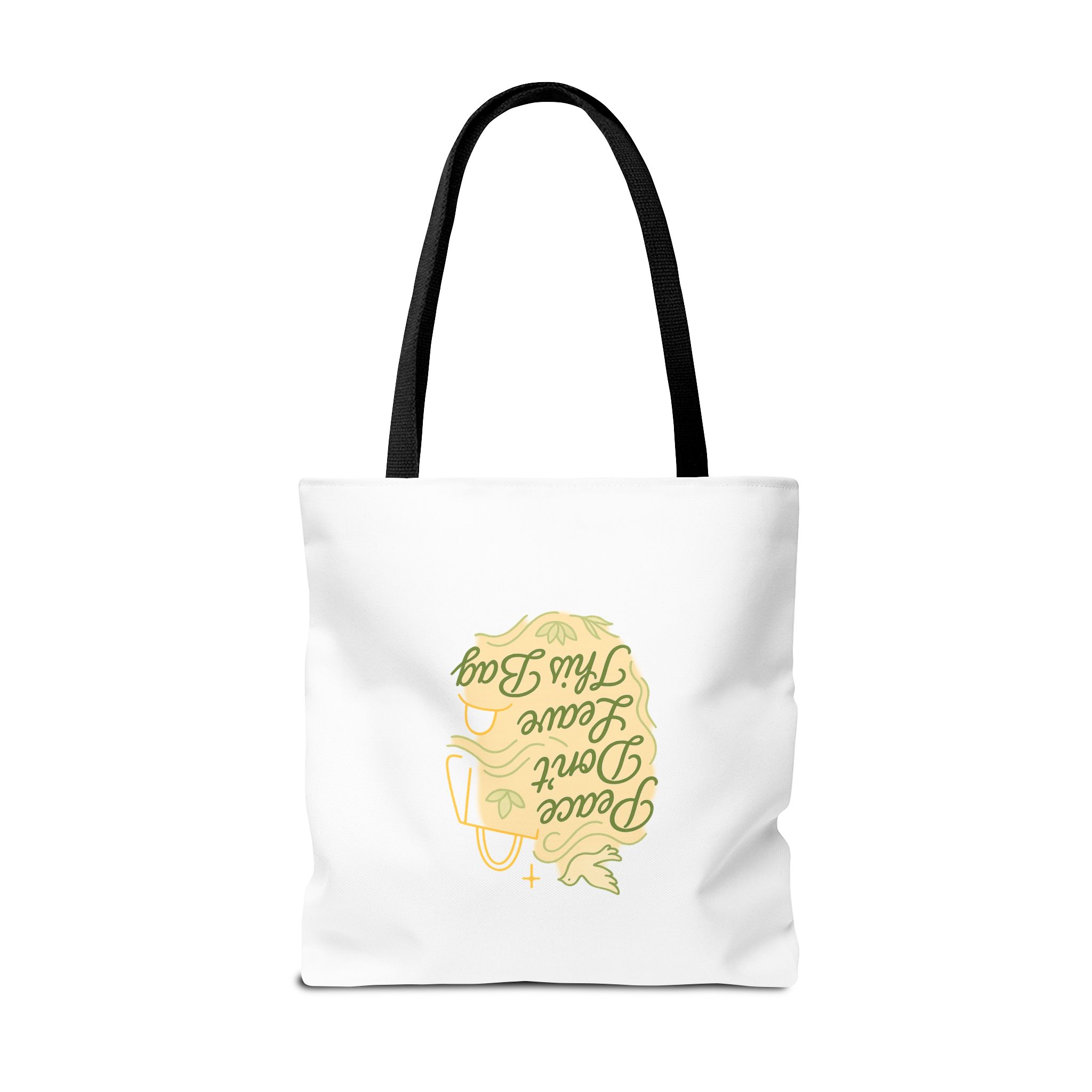 Peaceful Tote Bag, Eco-Friendly Shopper Bag, Inspirational Gift, Peace Symbol Bag, Casual Everyday Tote - Image 6