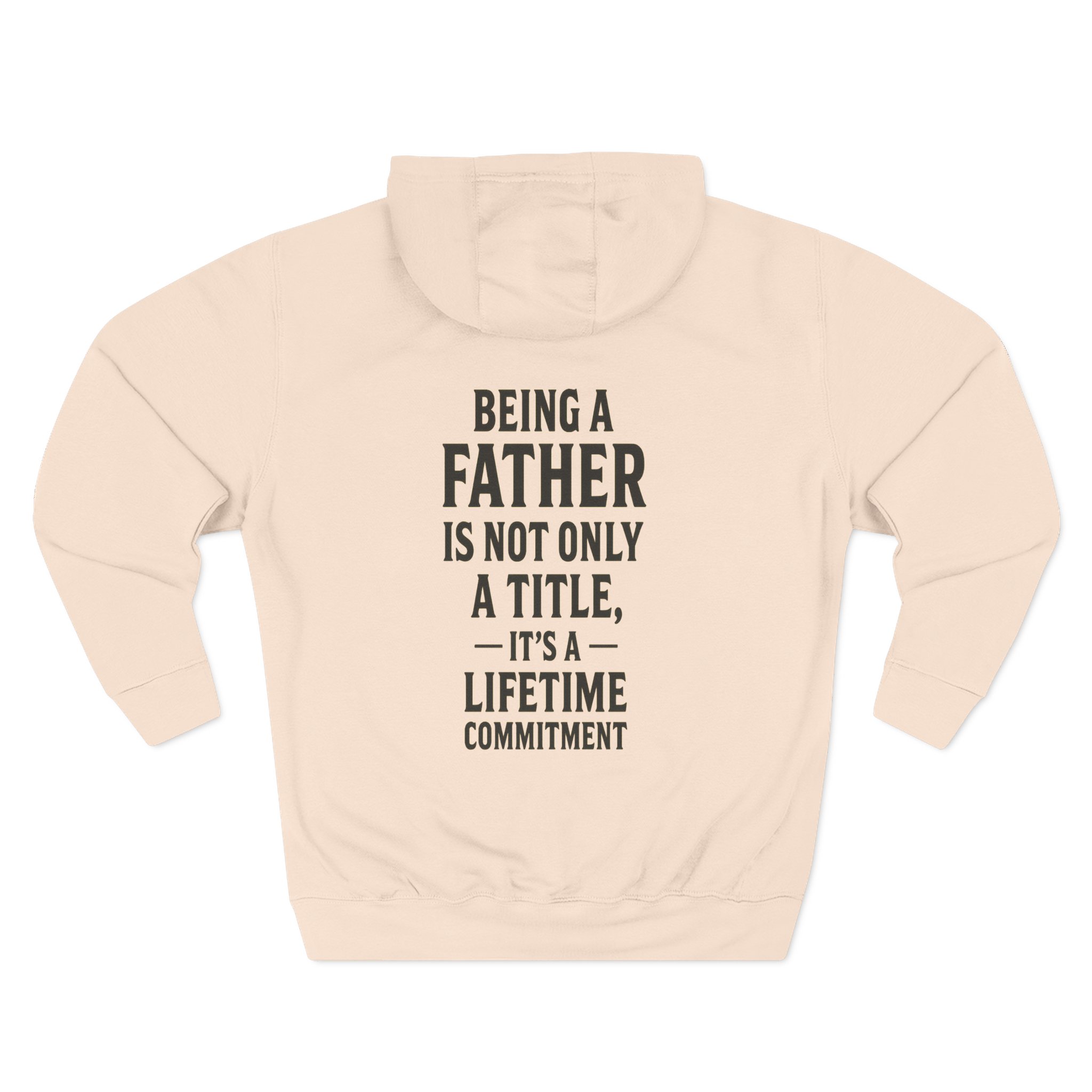 Fatherhood Commitment Fleece Hoodie - Perfect Gift for Dads, Men's Casual Wear, Fathers Day Gift, Cozy Hoodie, Family Bonding Apparel - Image 9