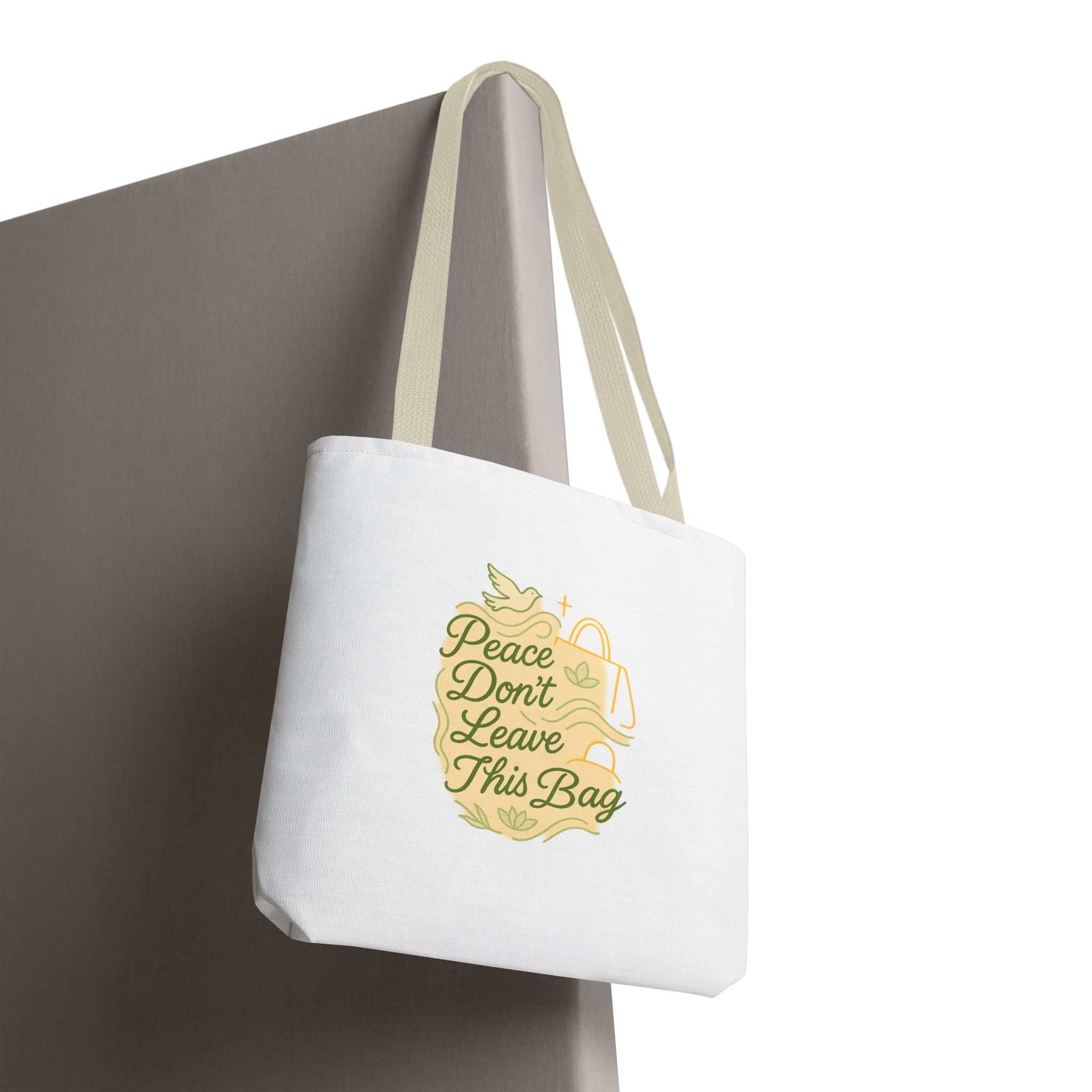 Peaceful Tote Bag, Eco-Friendly Shopper Bag, Inspirational Gift, Peace Symbol Bag, Casual Everyday Tote - Image 24