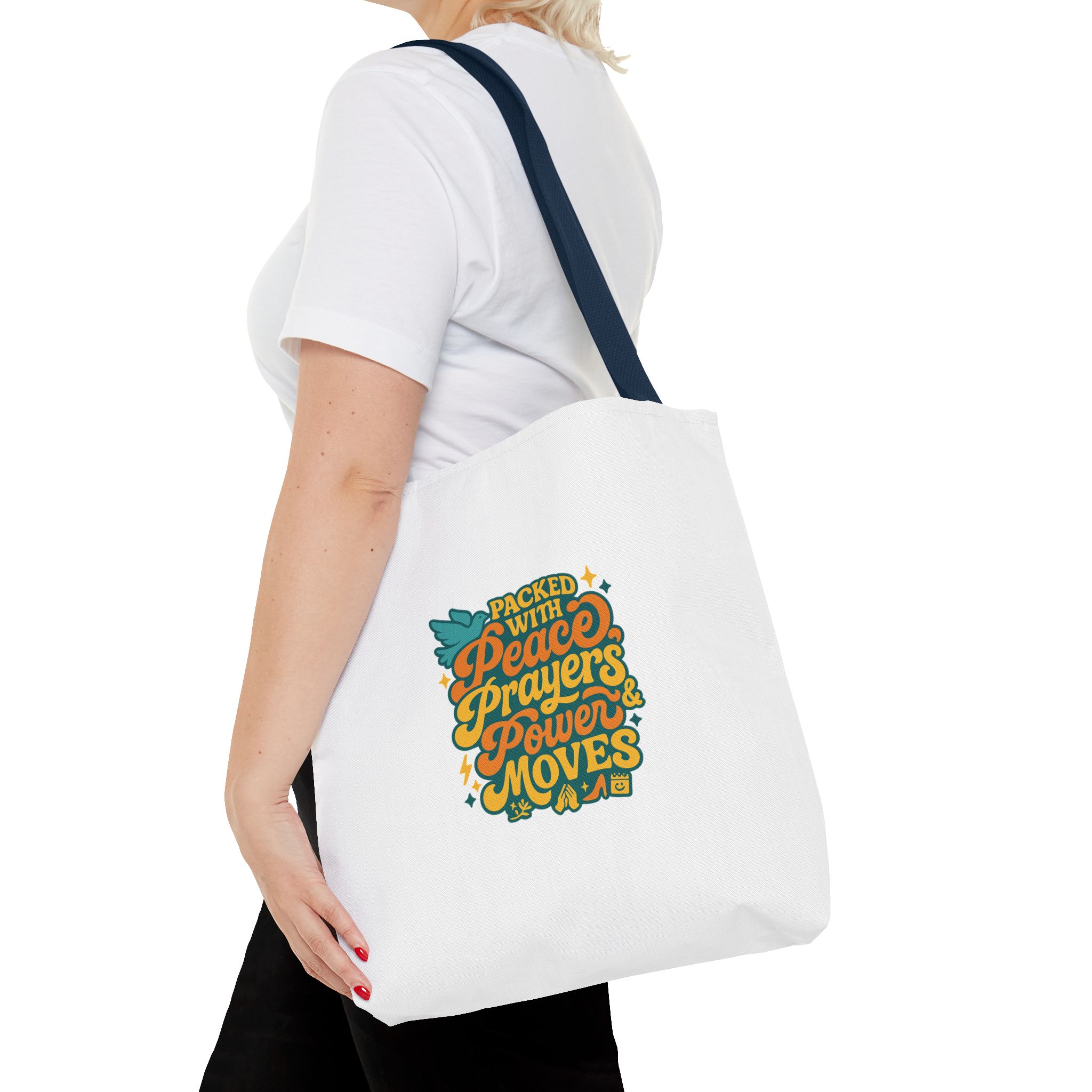 Empowerment Tote Bag - Packed with Peace, Prayers, Power Moves | Inspirational Tote, Motivational Gifts, Women's Handbag, Eco-Friendly Bag - Image 30