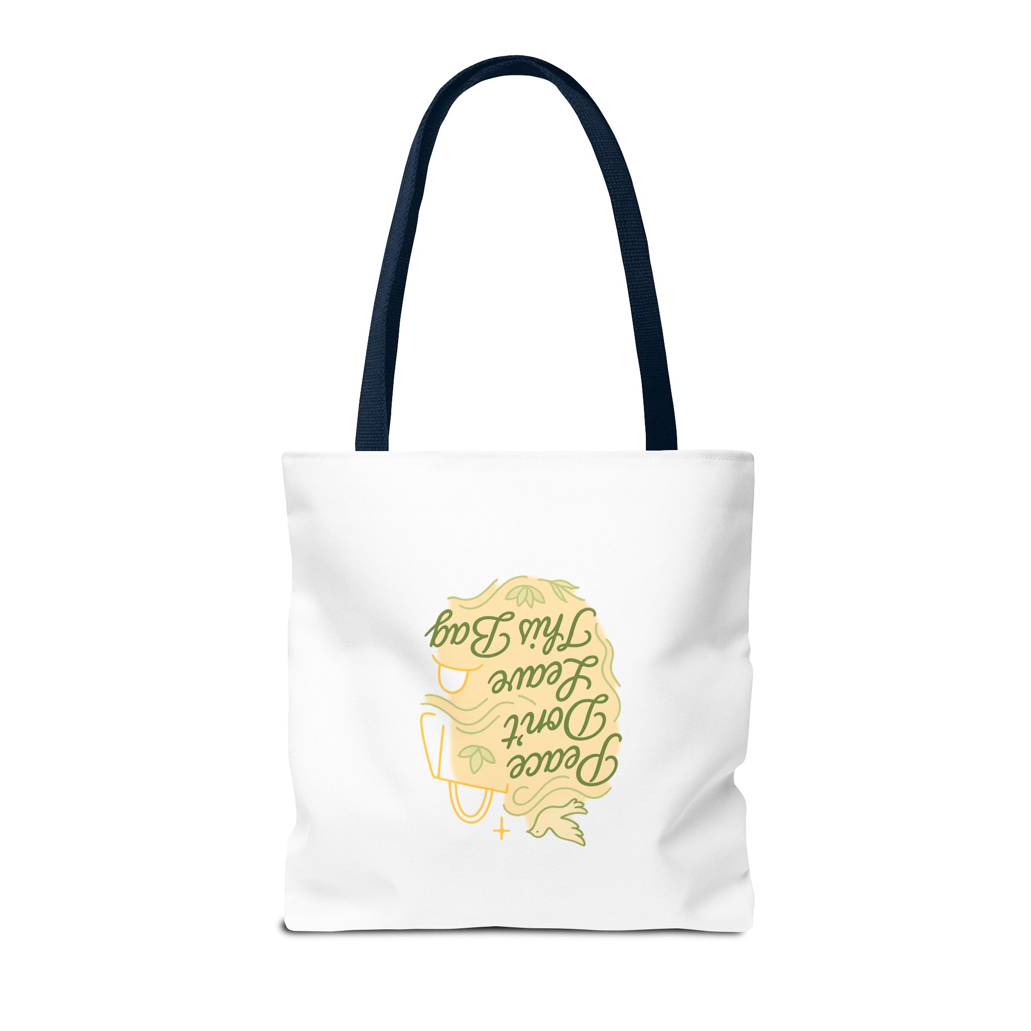 Peaceful Tote Bag, Eco-Friendly Shopper Bag, Inspirational Gift, Peace Symbol Bag, Casual Everyday Tote - Image 49