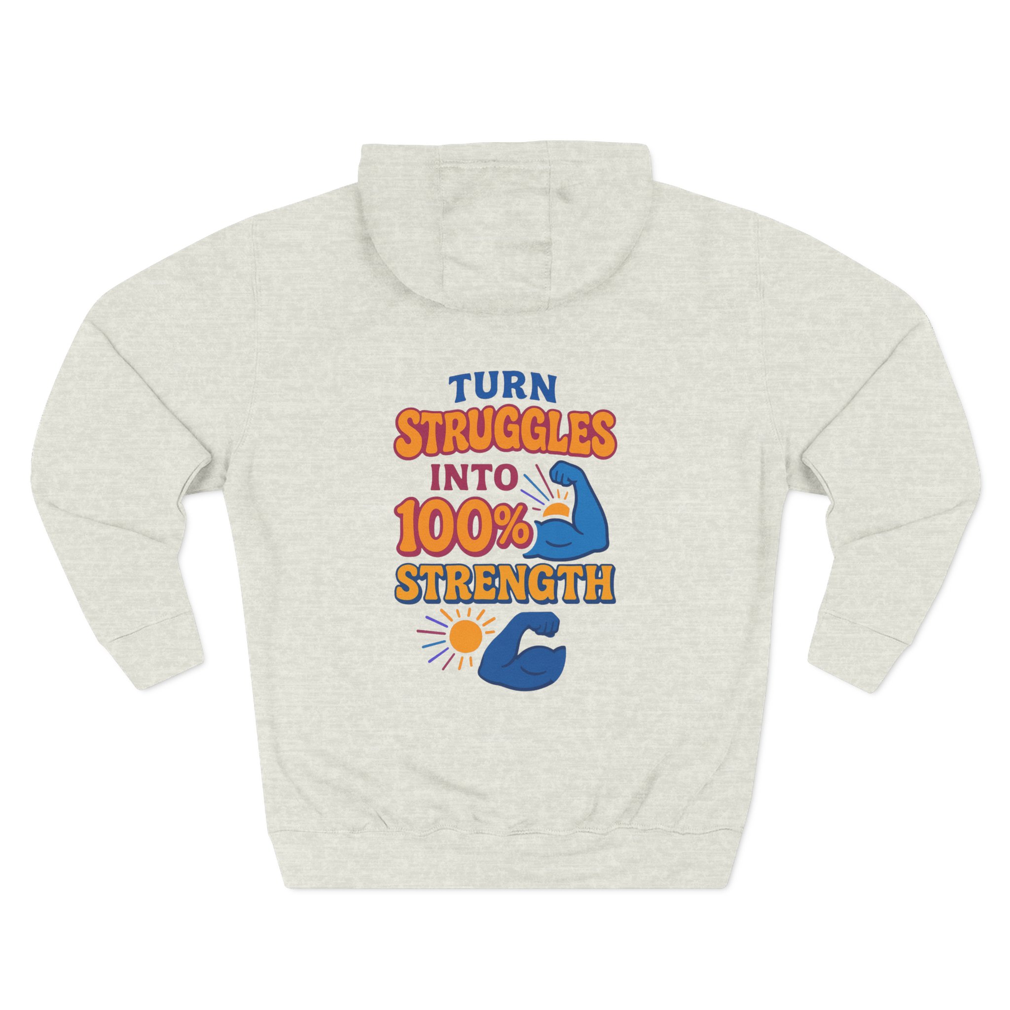 Inspiring Strength Fleece Hoodie, Motivational Sweatshirt, Fitness Gift, Workout Apparel, Positive Message Top - Image 13