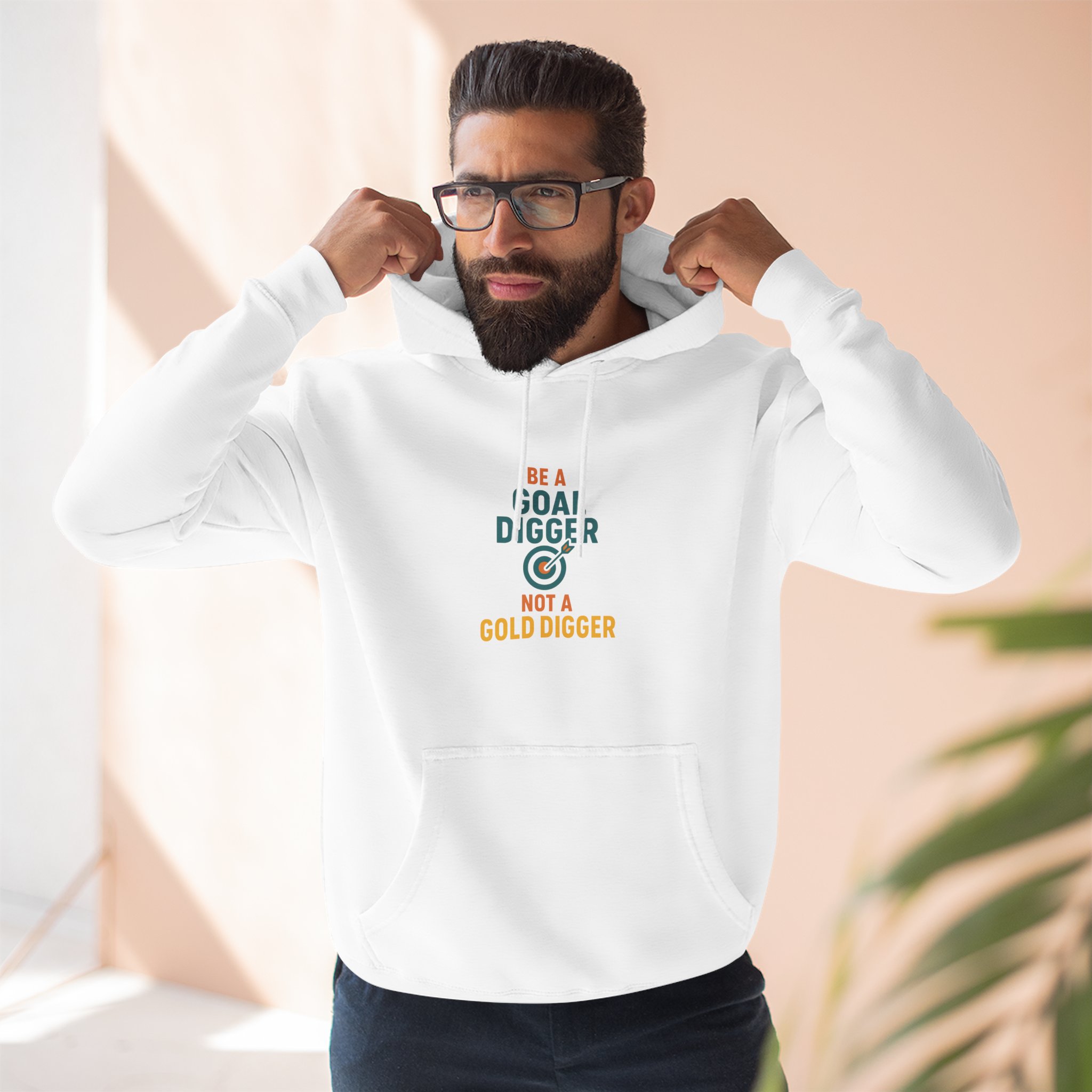 Goal Digger Fleece Hoodie - Inspirational Gift, Cozy Wear, Motivational Clothing, Perfect for Goals, Funny Sweatshirt - Image 4