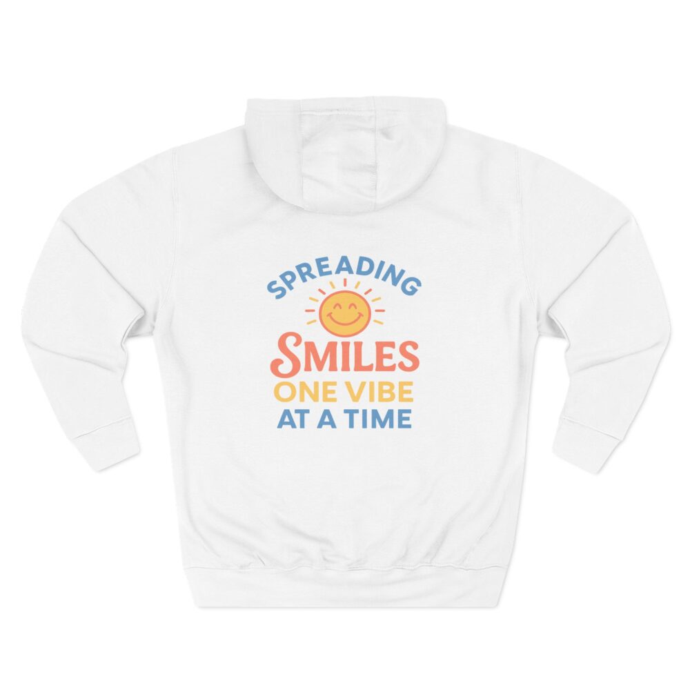 Spreading Smiles Fleece Hoodie - Fun, Comfortable, Cozy Sweatshirt for Happiness Lovers, Gift for Friends, Casual Wear, Everyday Joy