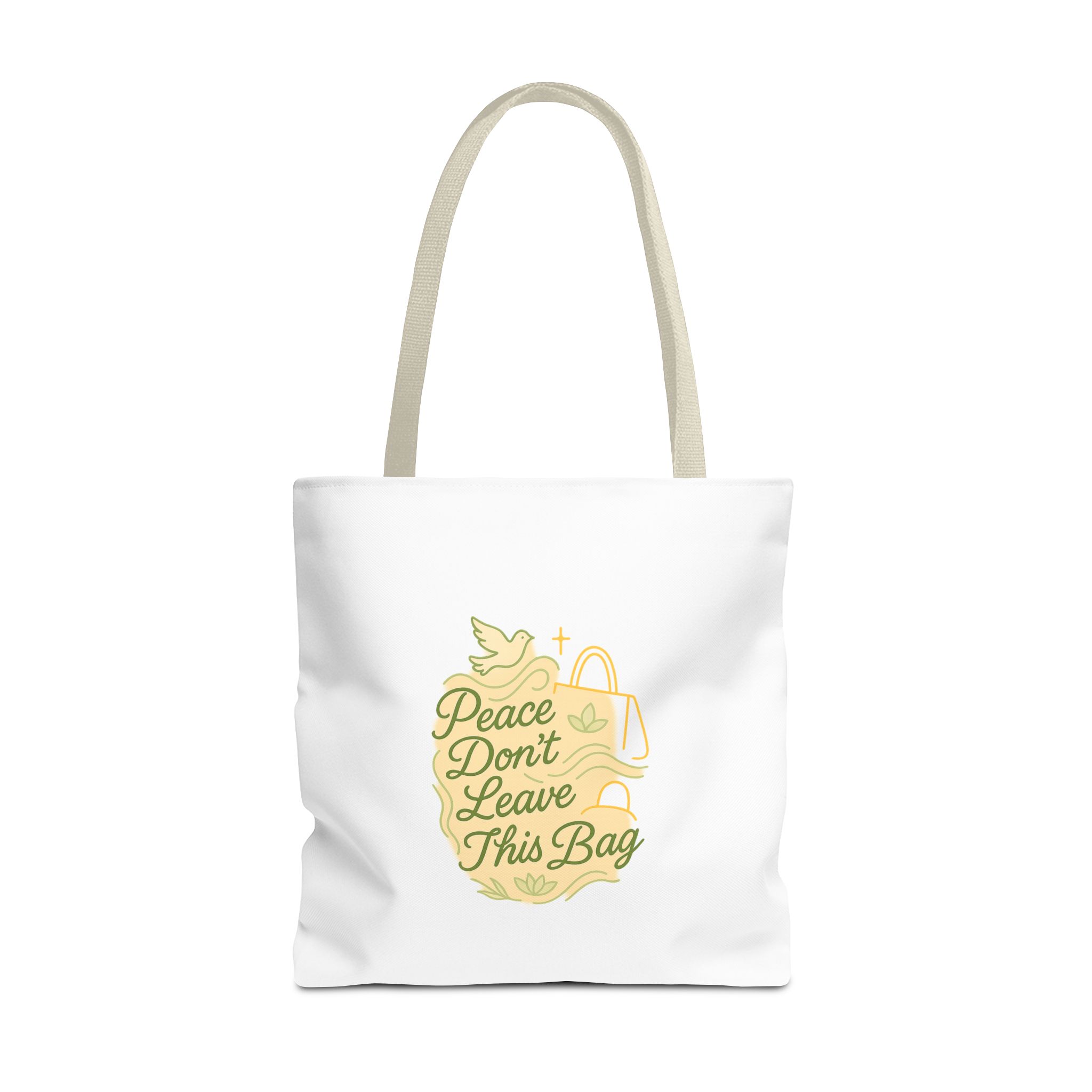 Peaceful Tote Bag, Eco-Friendly Shopper Bag, Inspirational Gift, Peace Symbol Bag, Casual Everyday Tote - Image 26