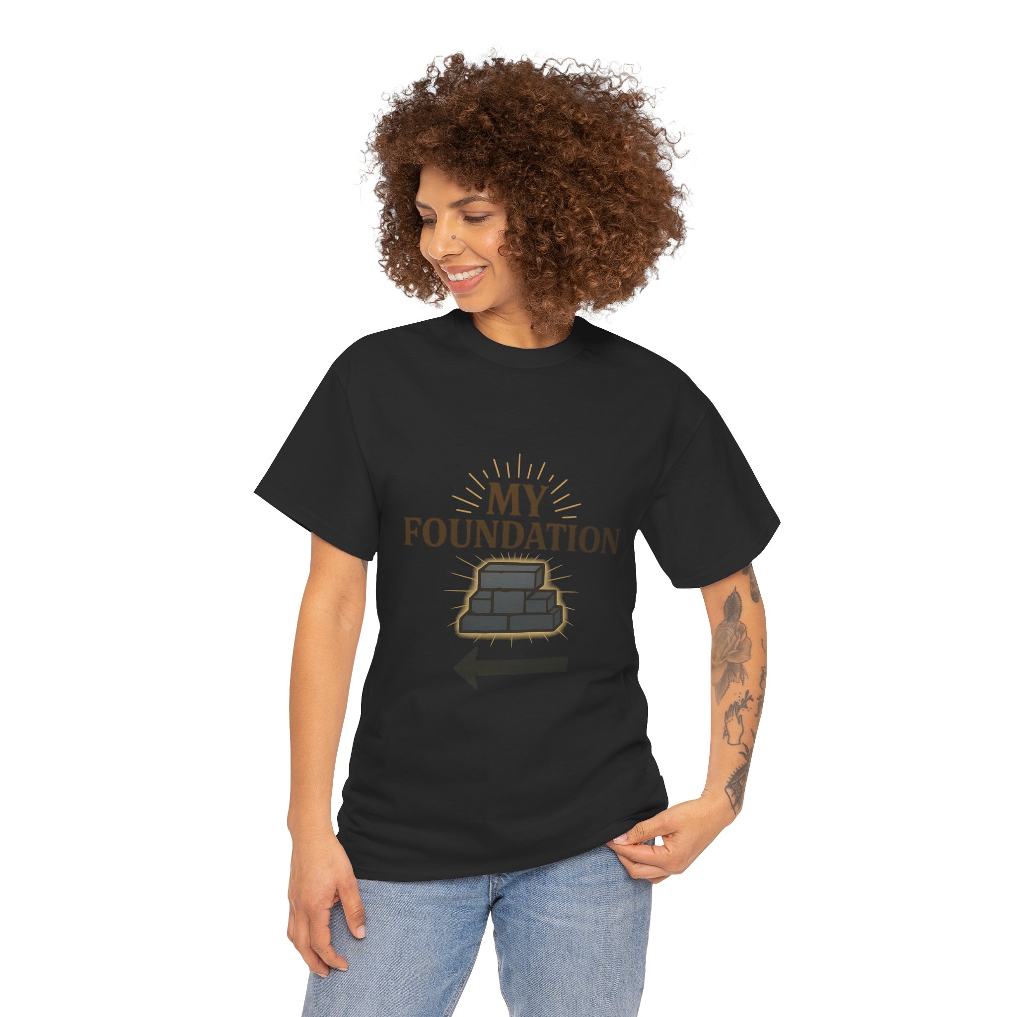 My Foundation Arrow T-Shirt — Graphic Tee with Stack Illustration - Image 15