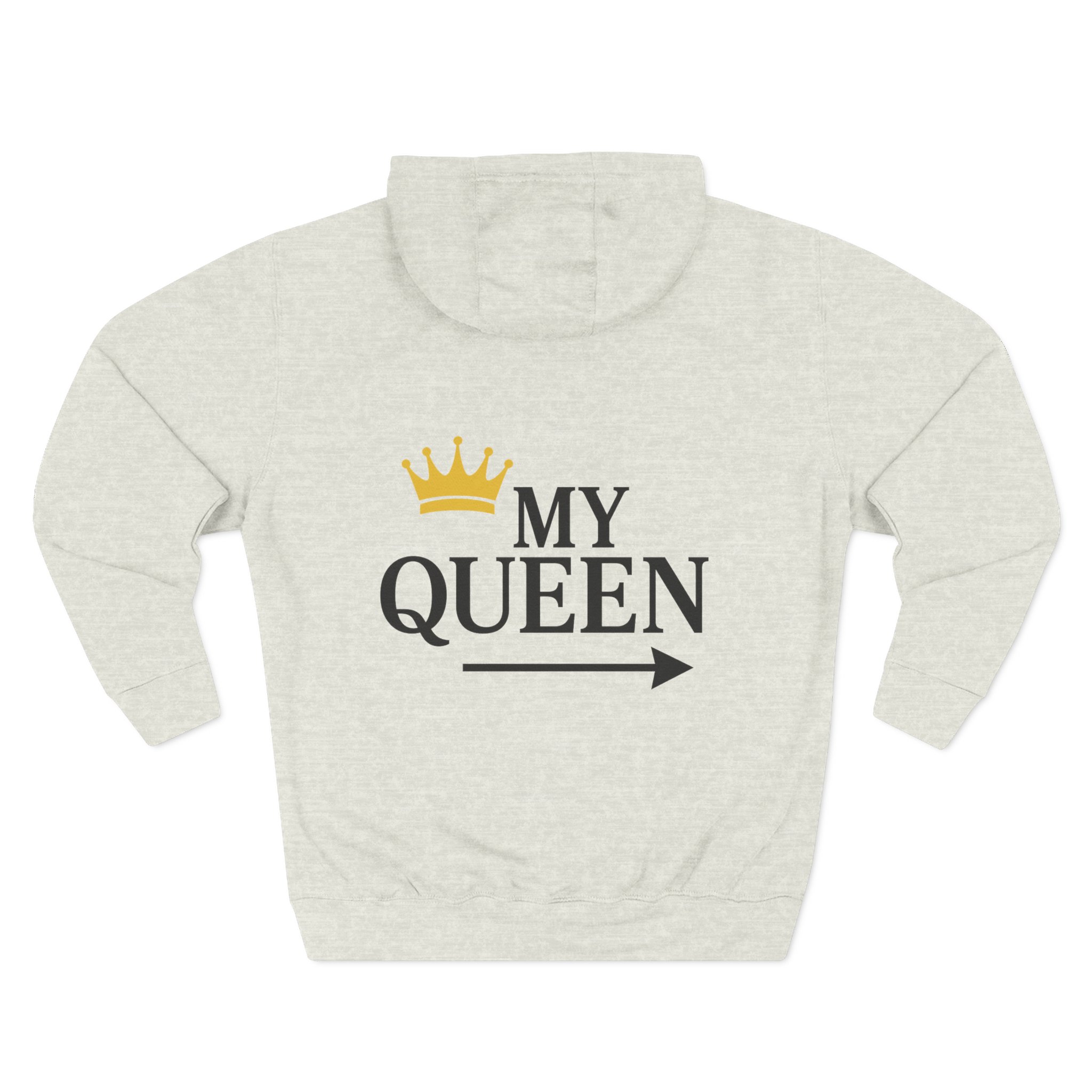 My Queen Three-Panel Hoodie | Cozy Gift for Her, Casual Wear, Birthday Surprise, Stylish and Trendy Sweatshirt - Image 15