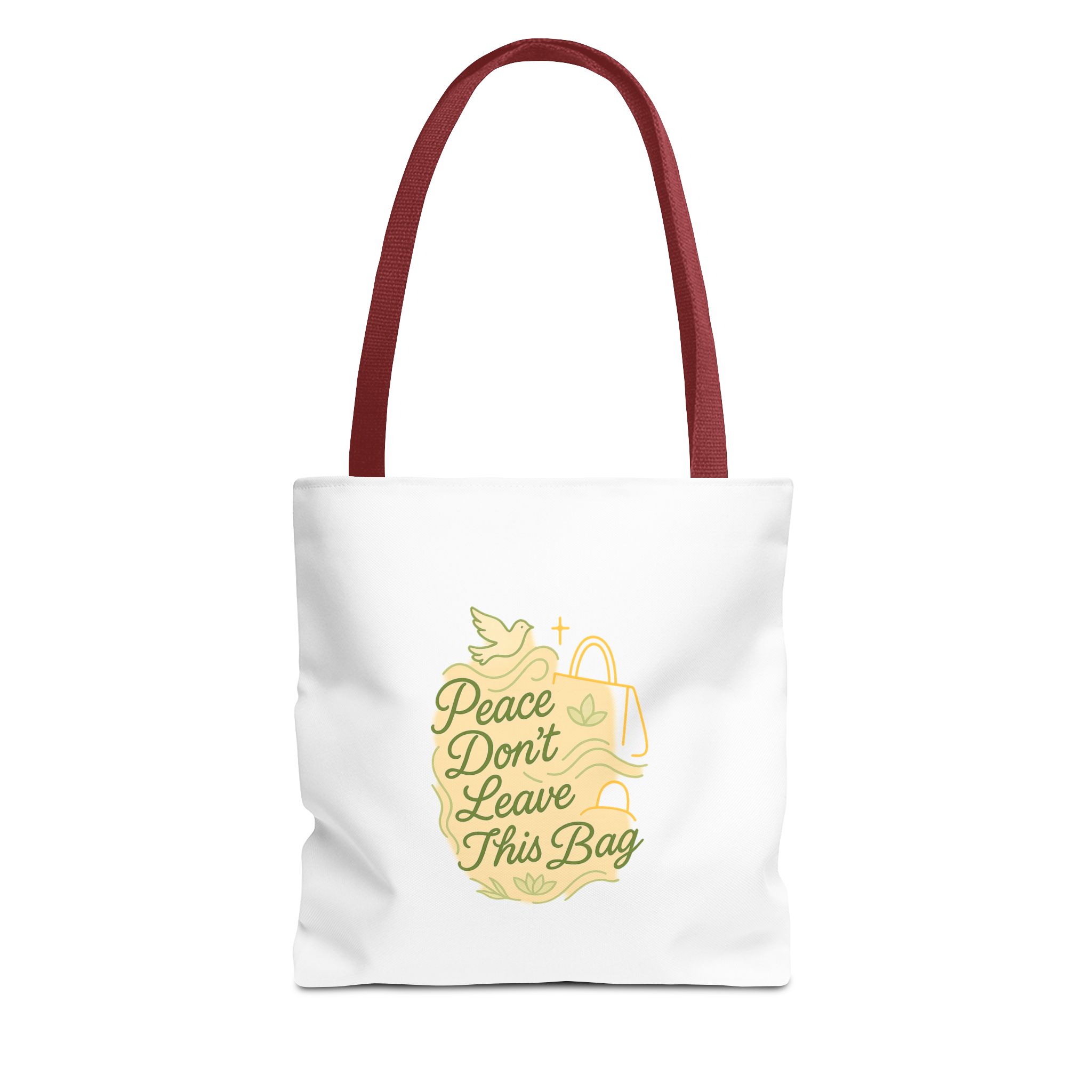 Peaceful Tote Bag, Eco-Friendly Shopper Bag, Inspirational Gift, Peace Symbol Bag, Casual Everyday Tote - Image 8