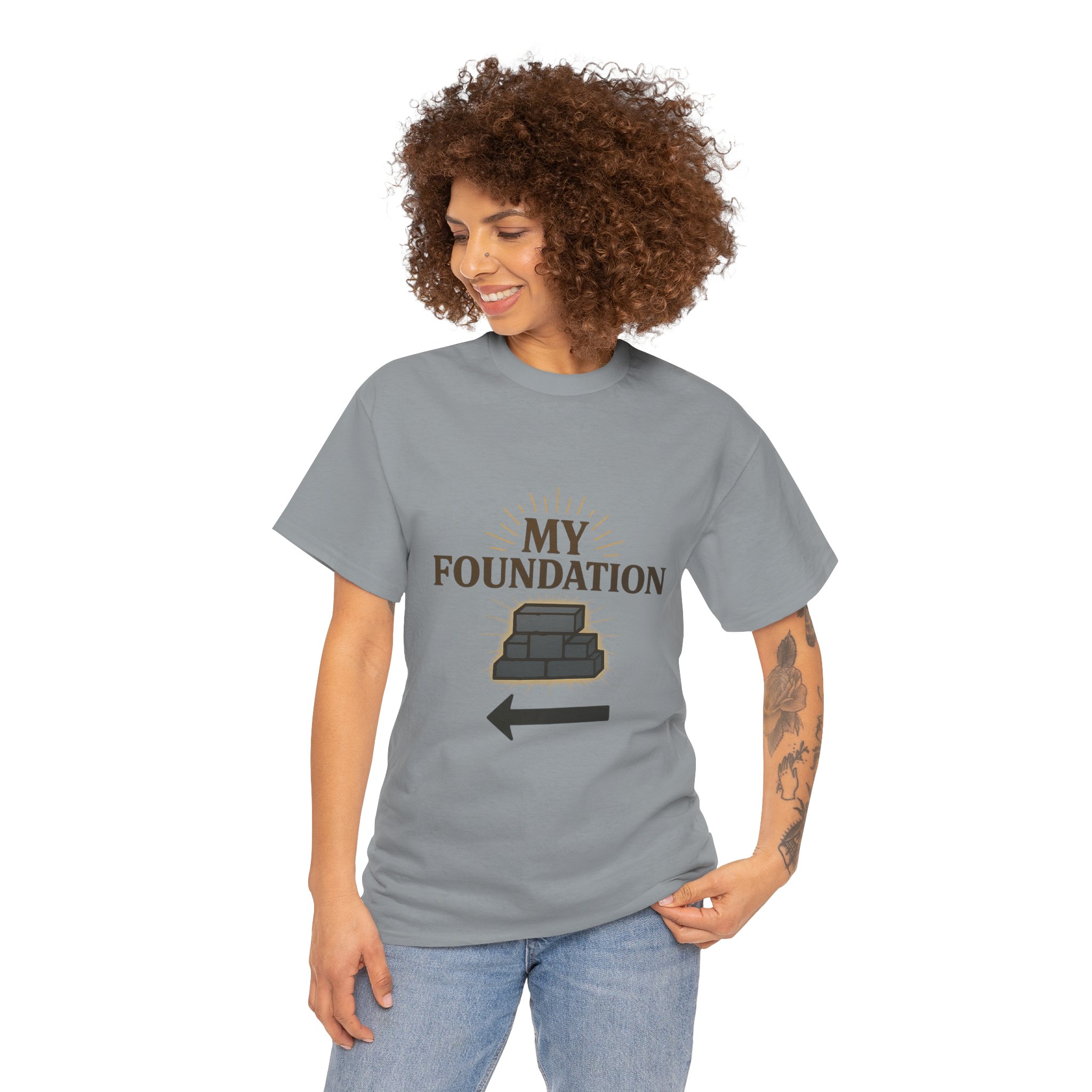 My Foundation Arrow T-Shirt — Graphic Tee with Stack Illustration - Image 35