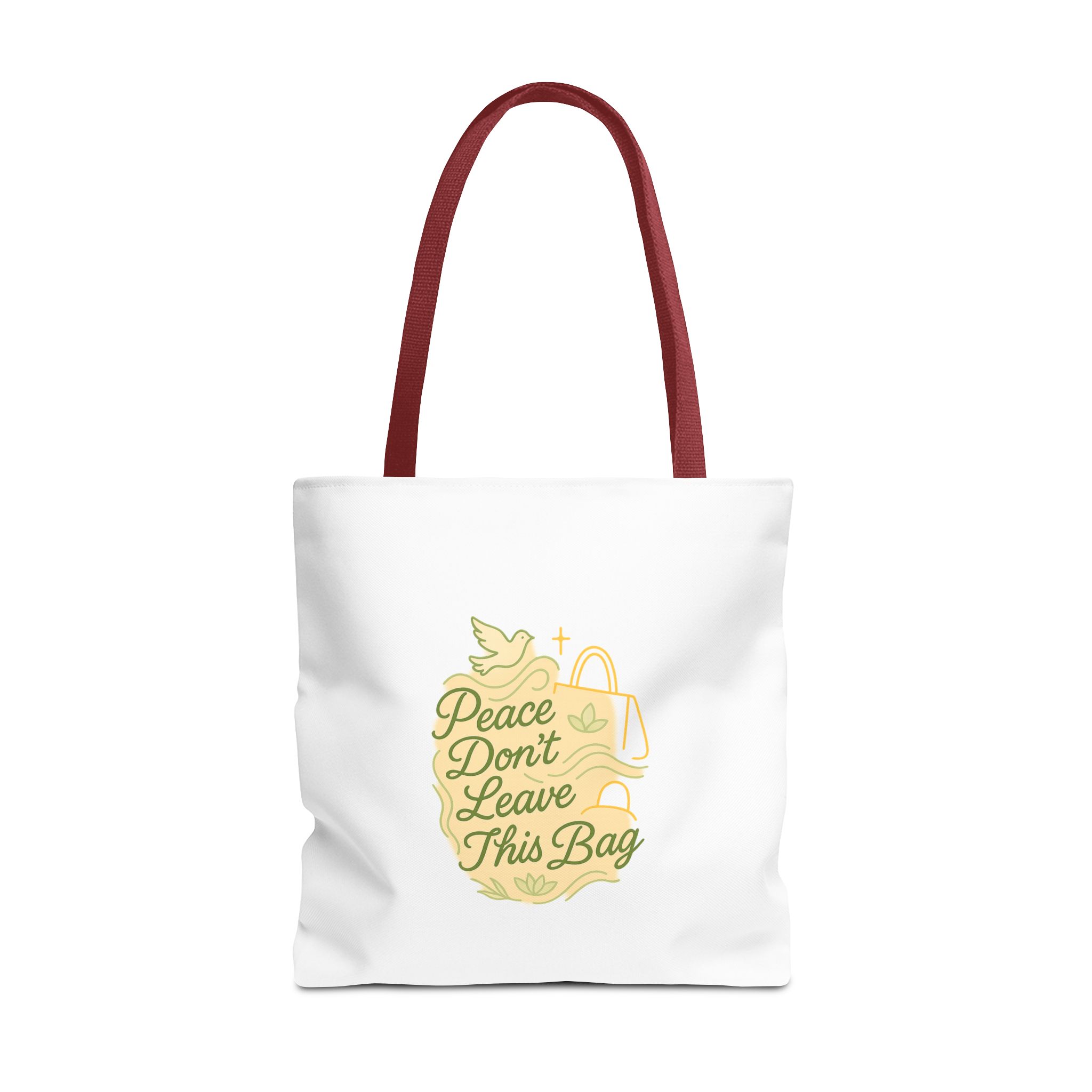 Peaceful Tote Bag, Eco-Friendly Shopper Bag, Inspirational Gift, Peace Symbol Bag, Casual Everyday Tote - Image 12
