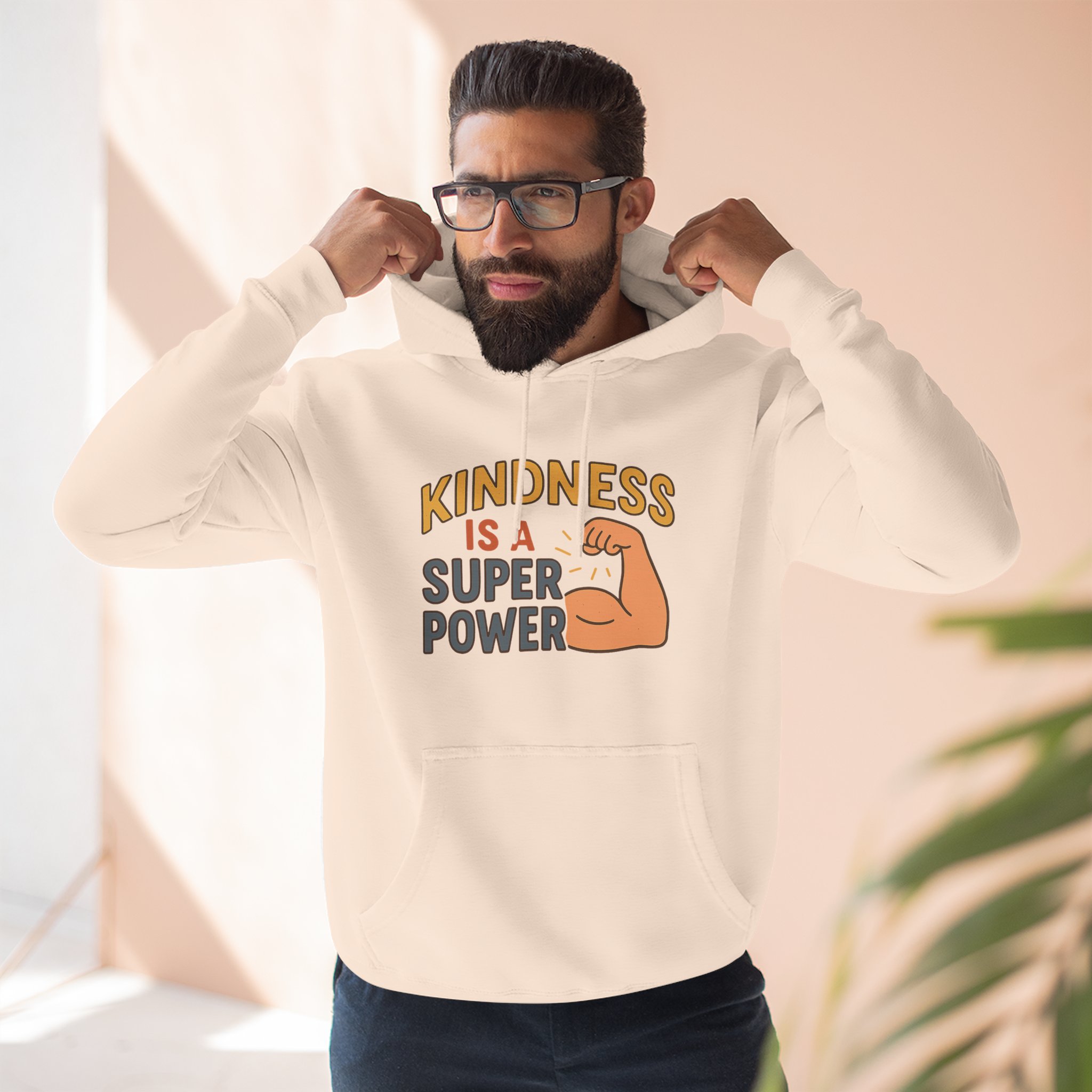 Kindness is a Super Power Hoodie | Cozy Fleece Sweatshirt, Perfect Gift for Friends, Inspirational Apparel for All - Image 9